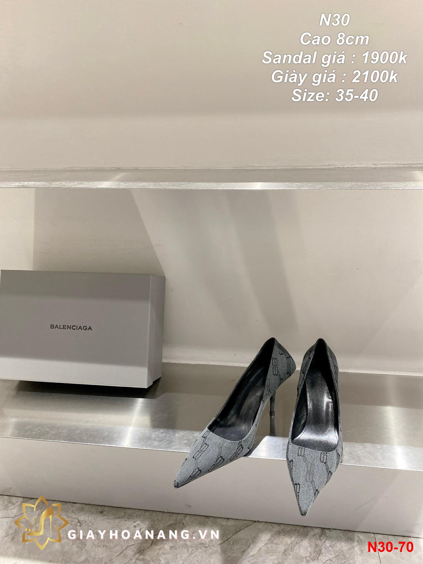 N30-70 Balenciaga giày cao 8cm siêu cấp