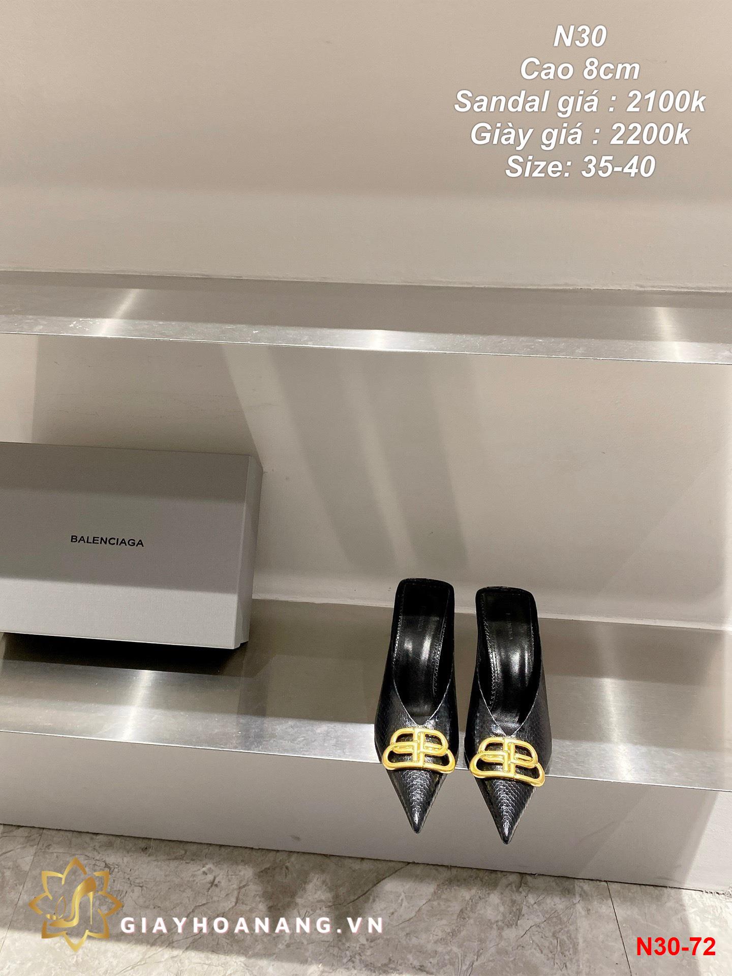 N30-72 Balenciaga giày cao 8cm siêu cấp