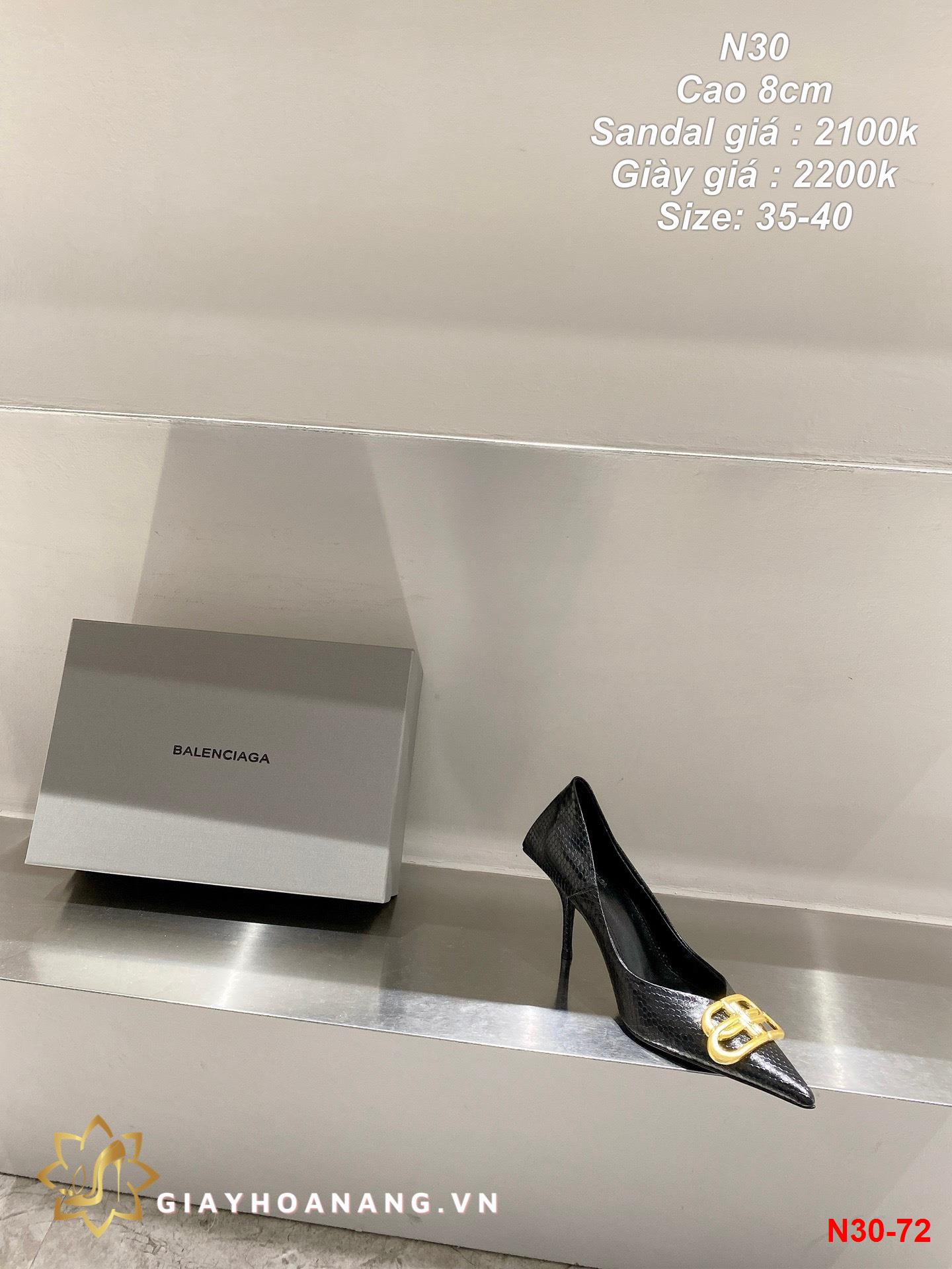 N30-72 Balenciaga giày cao 8cm siêu cấp