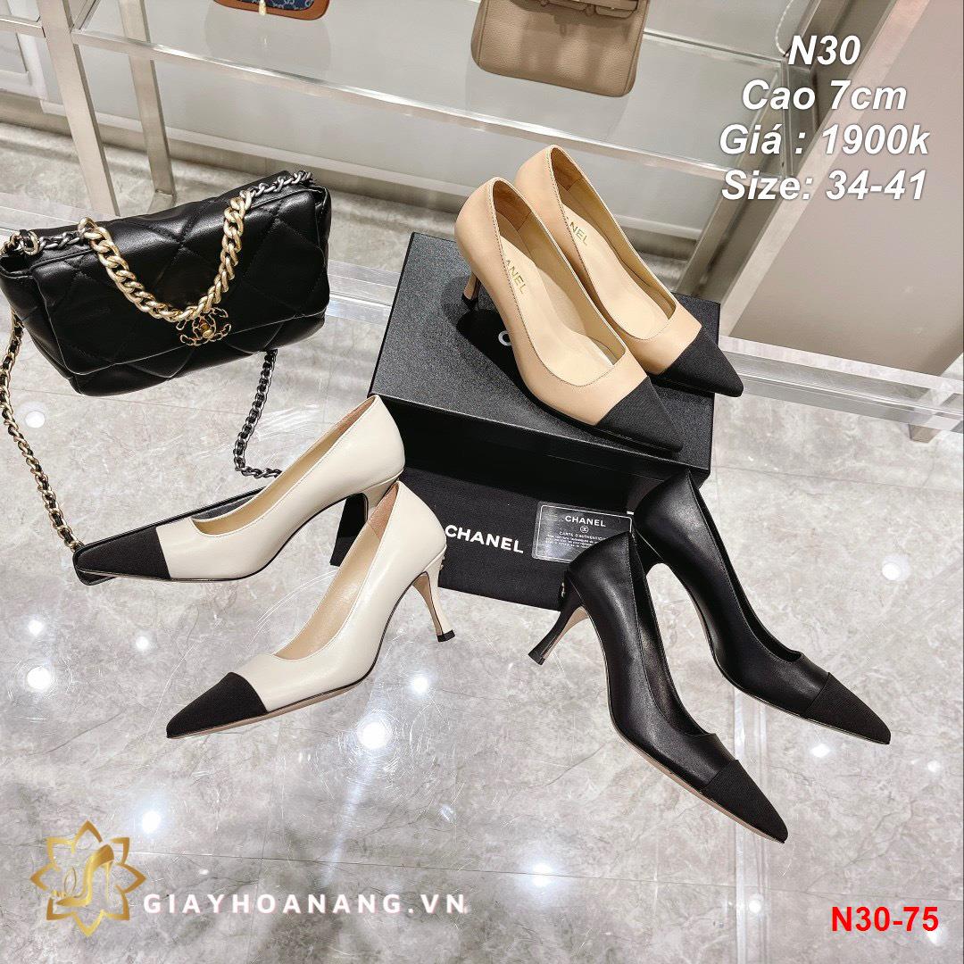 N30-75 Chanel giày cao 7cm siêu cấp