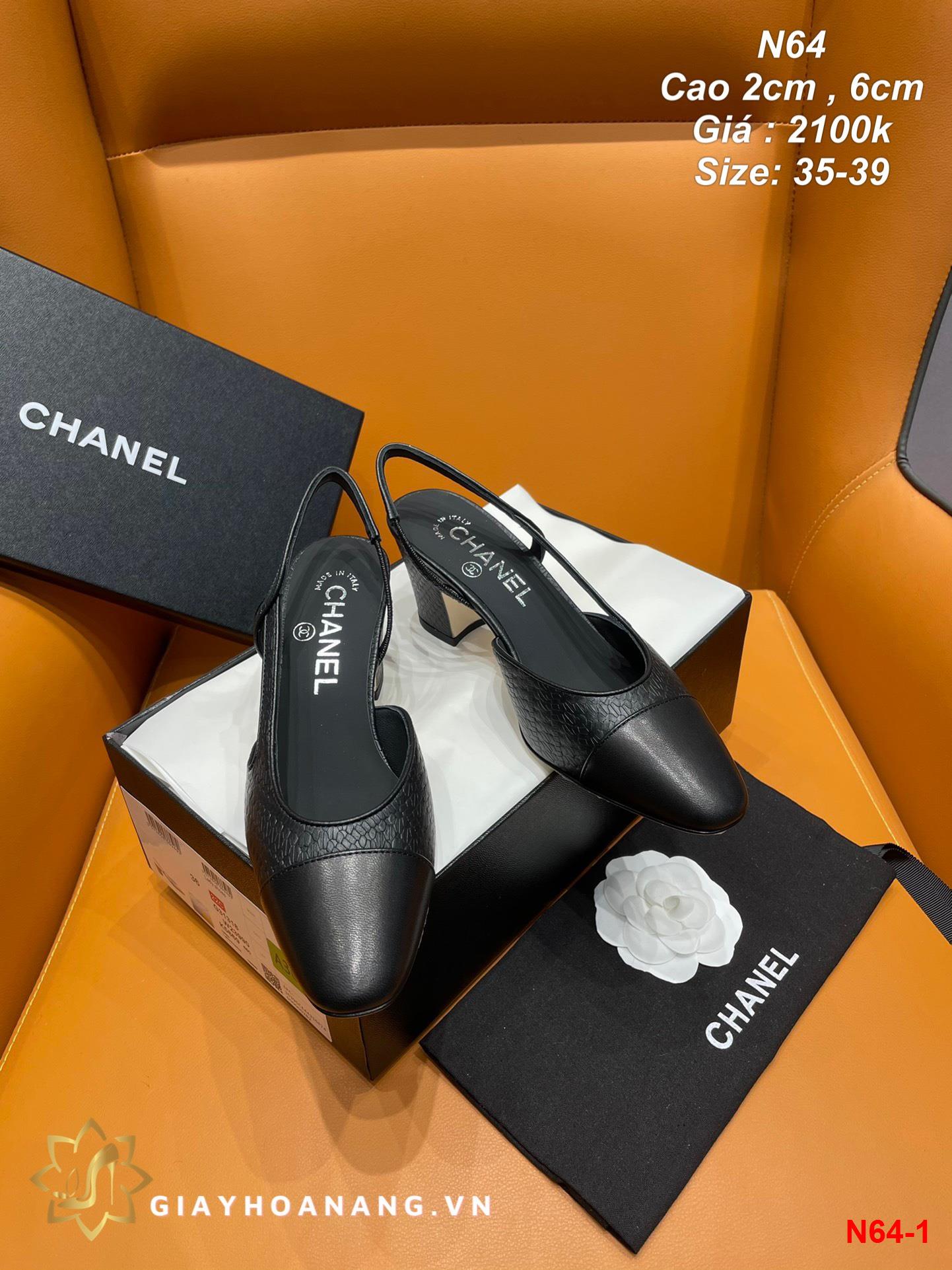 N64-1 Chanel sandal cao 2cm , 6cm siêu cấp