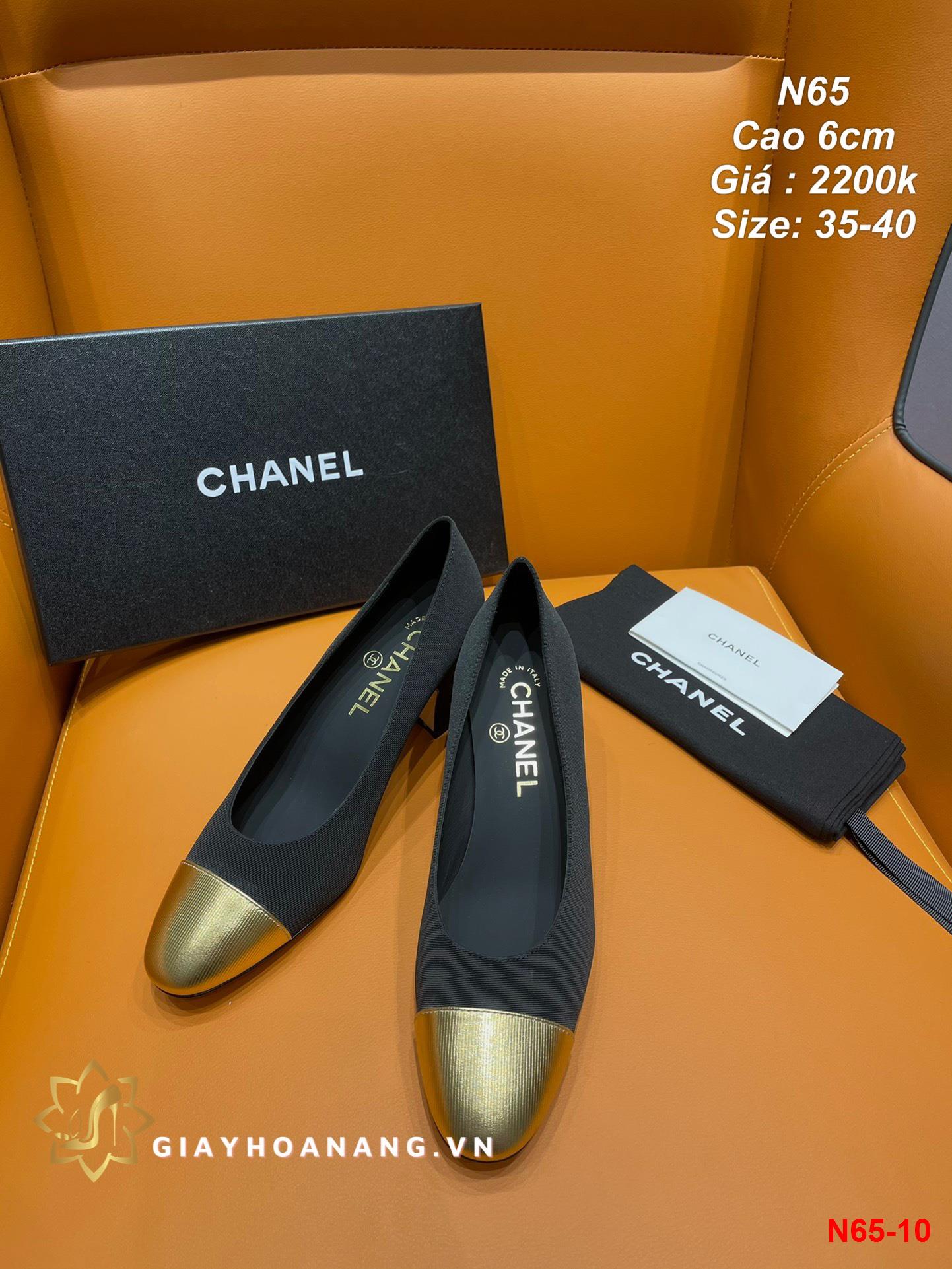 N65-10 Chanel giày cao 6cm siêu cấp