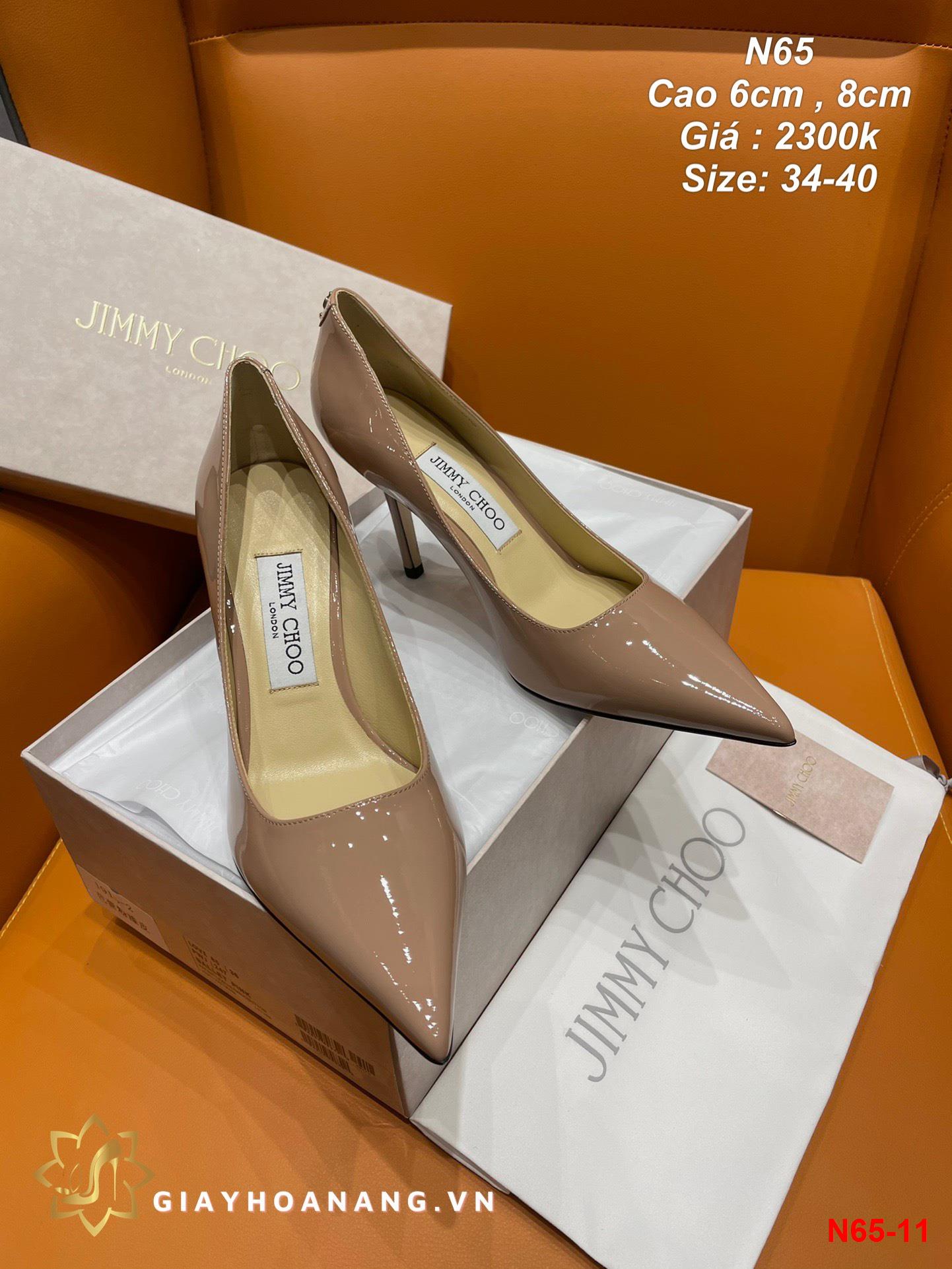 N65-11 Jimmy Choo giày cao 6cm , 8cm siêu cấp