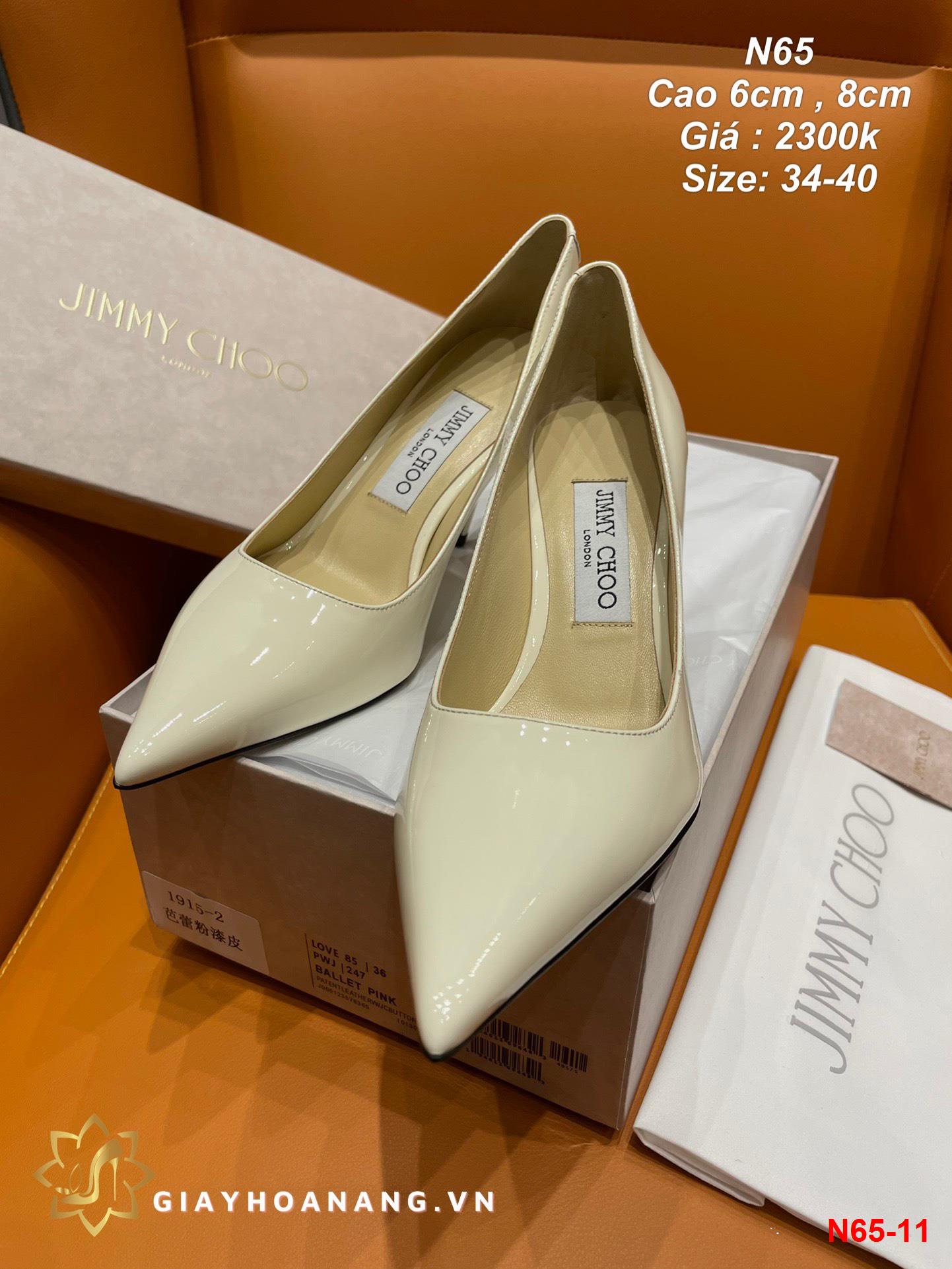 N65-11 Jimmy Choo giày cao 6cm , 8cm siêu cấp