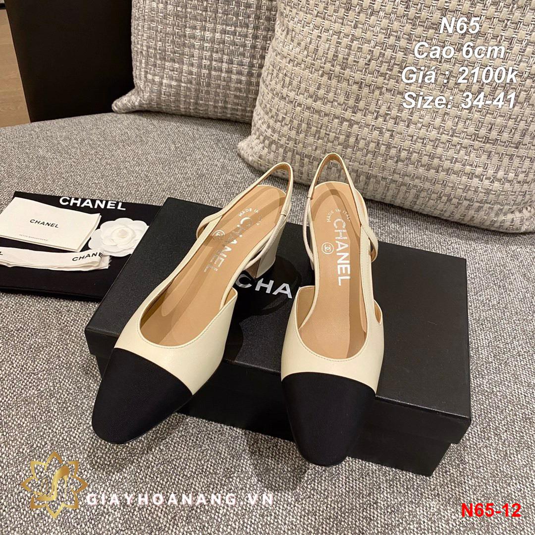 N65-12 Chanel sandal cao 6cm siêu cấp