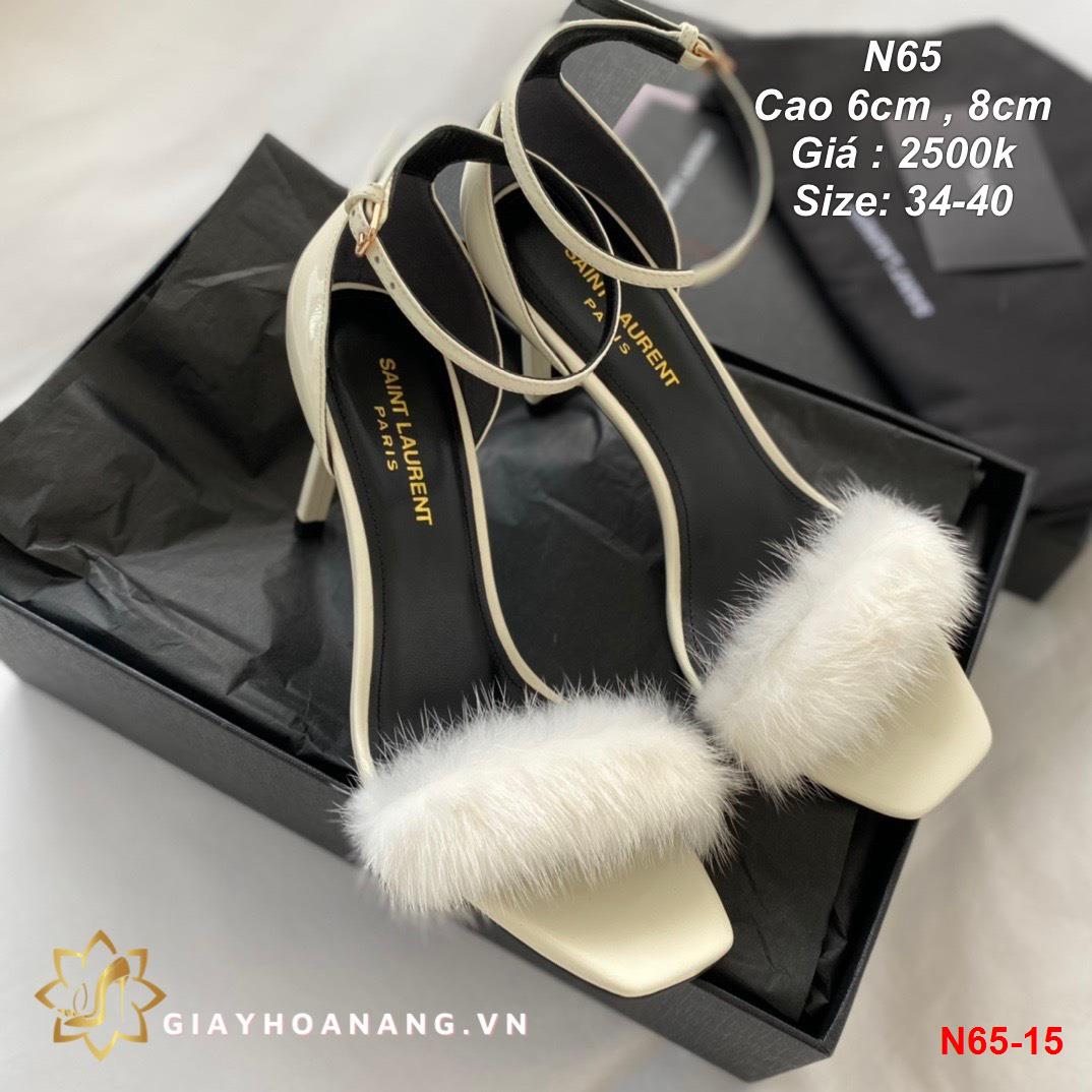 N65-15 Saint Laurent sandal cao 6cm , 8cm siêu cấp