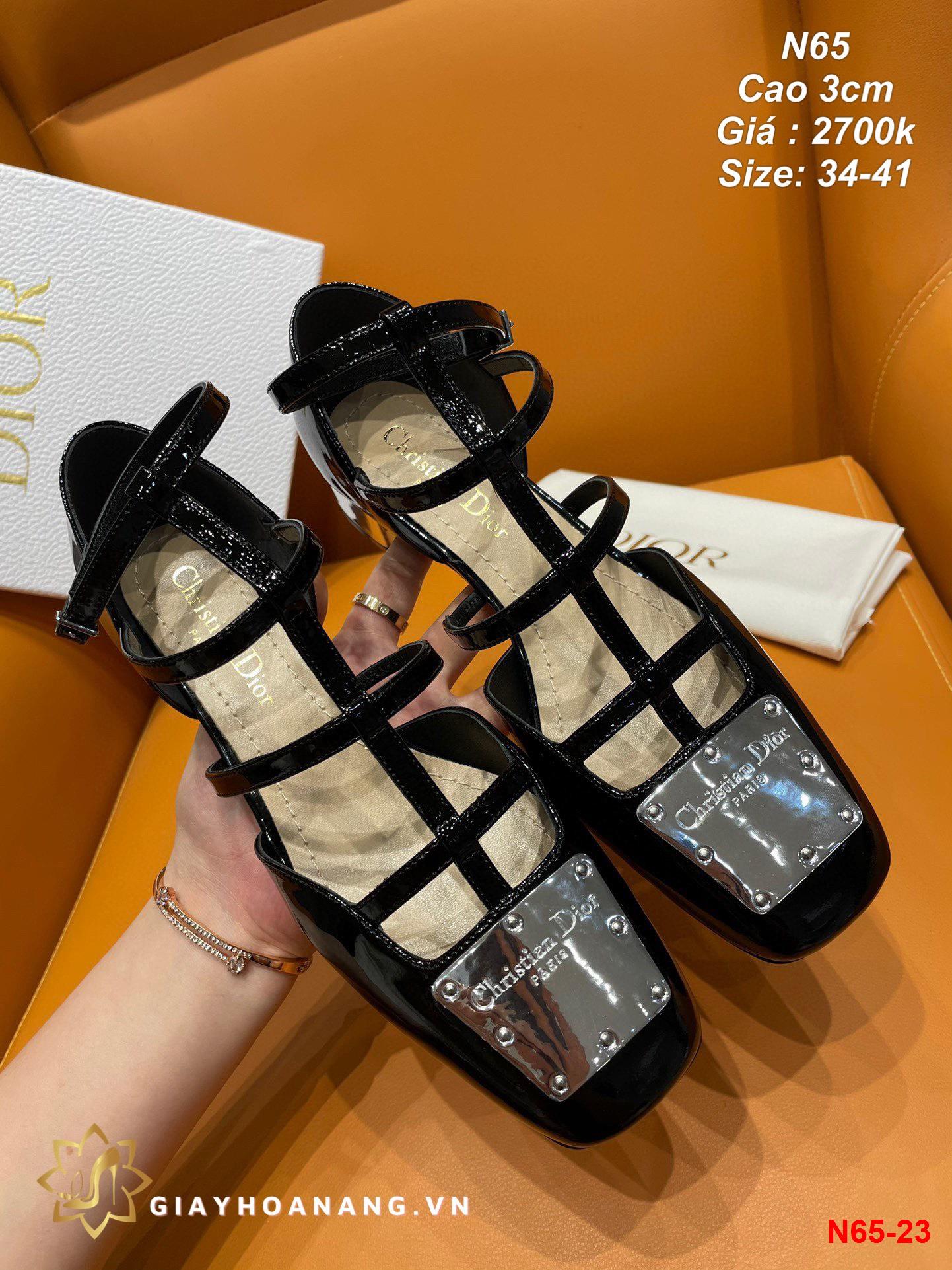 N65-23 Dior sandal cao 3cm siêu cấp