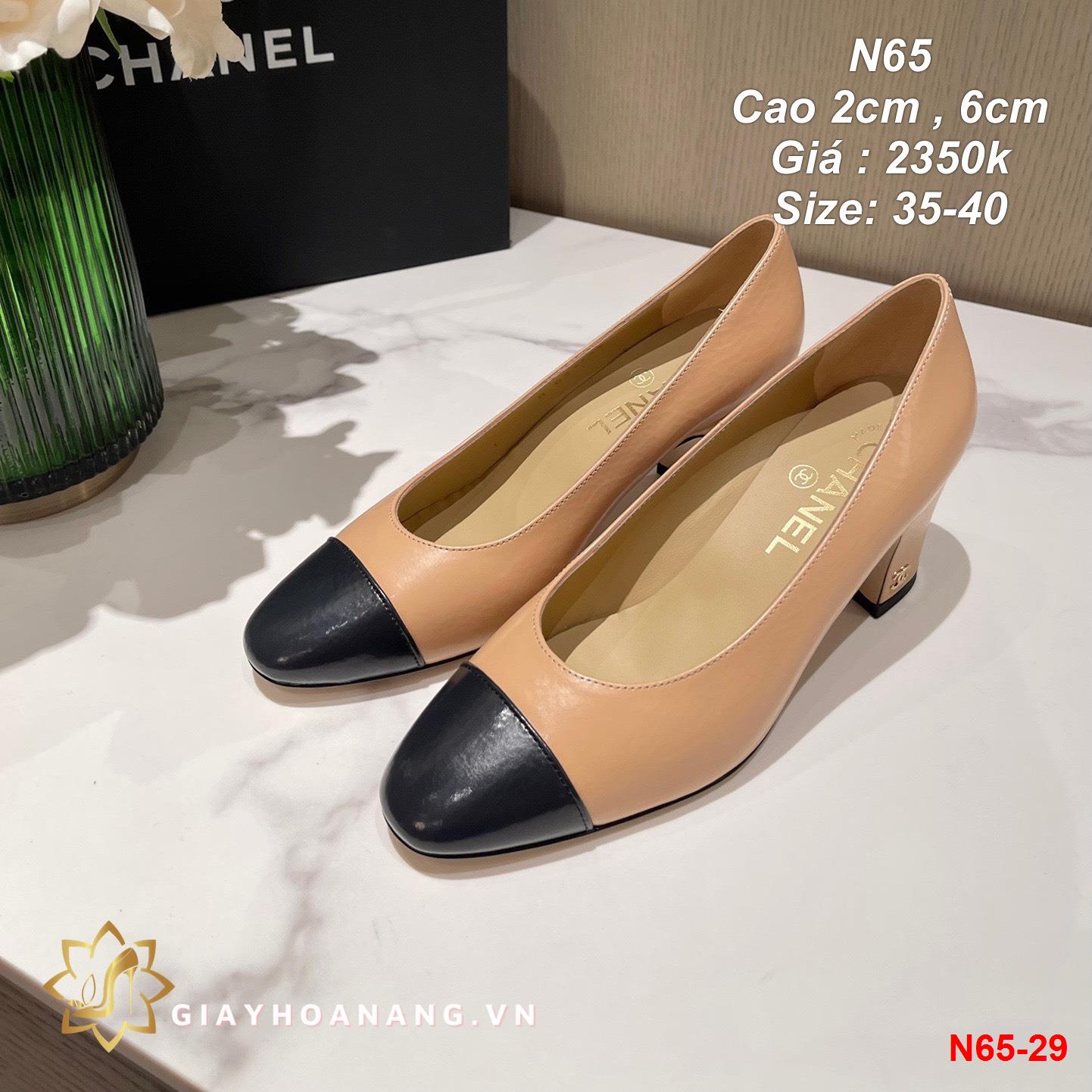 N65-29 Chanel giày cao 2cm , 6cm siêu cấp