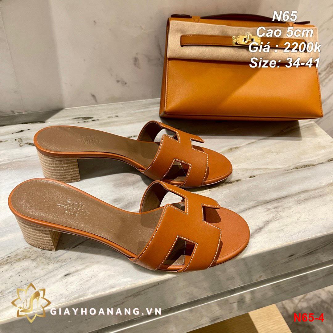 N65-4 Hermes dép cao 5cm siêu cấp