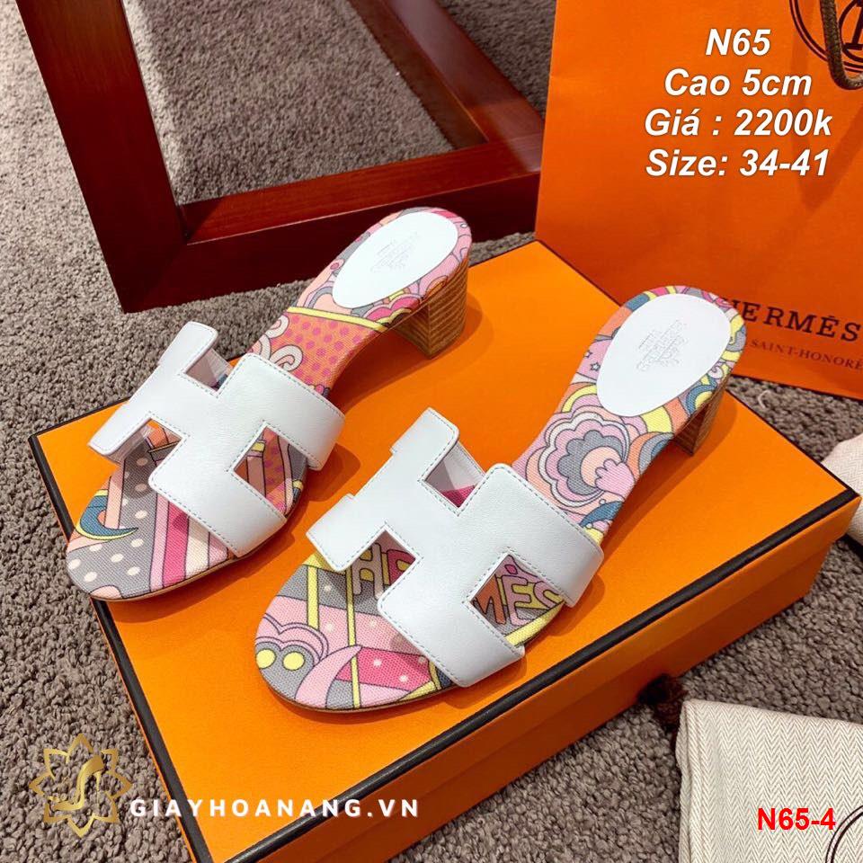 N65-4 Hermes dép cao 5cm siêu cấp