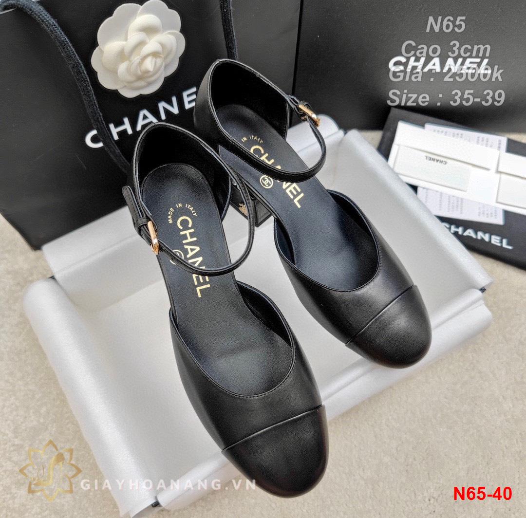 N65-40 Chanel sandal cao 3cm siêu cấp