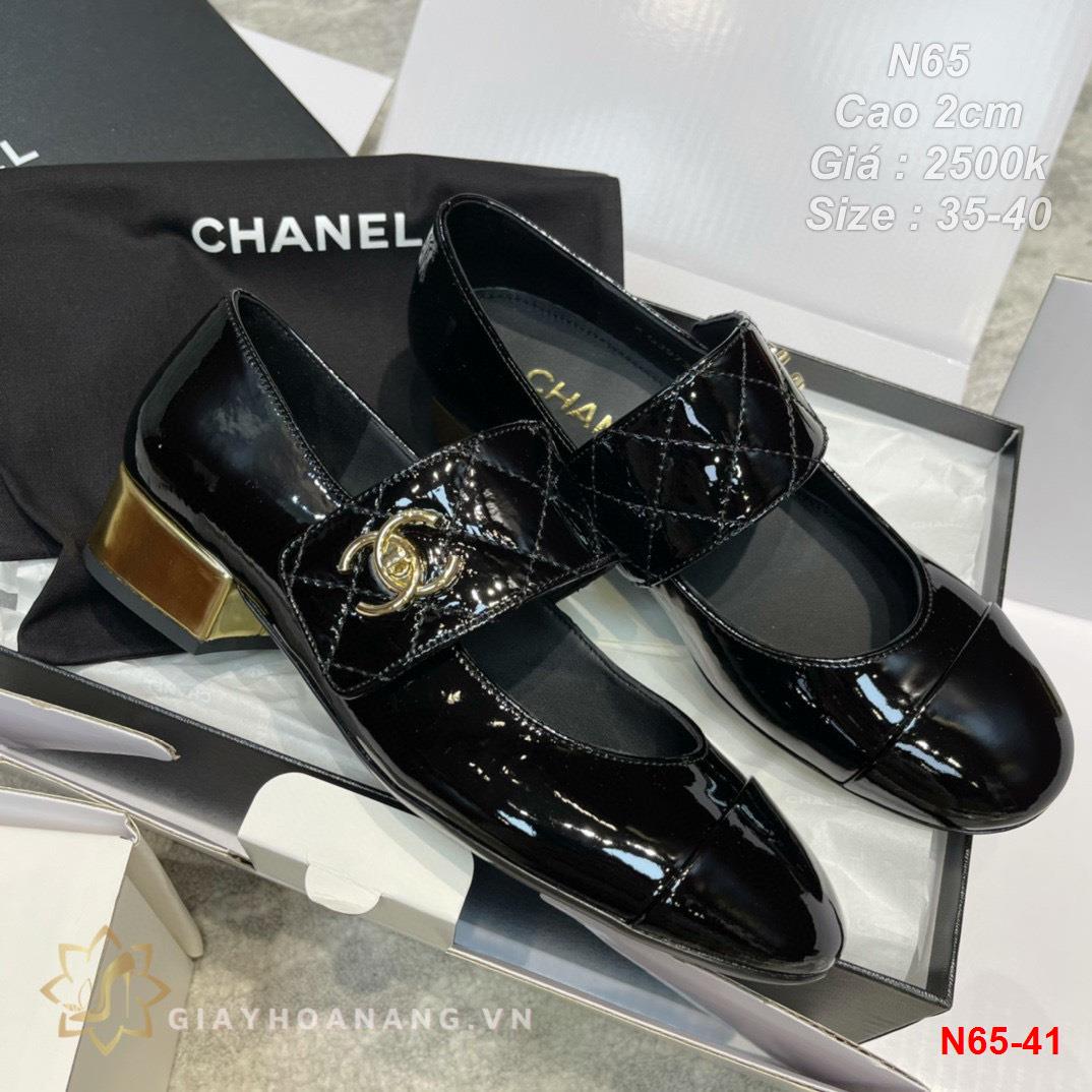 N65-41 Chanel giày cao gót 2cm siêu cấp