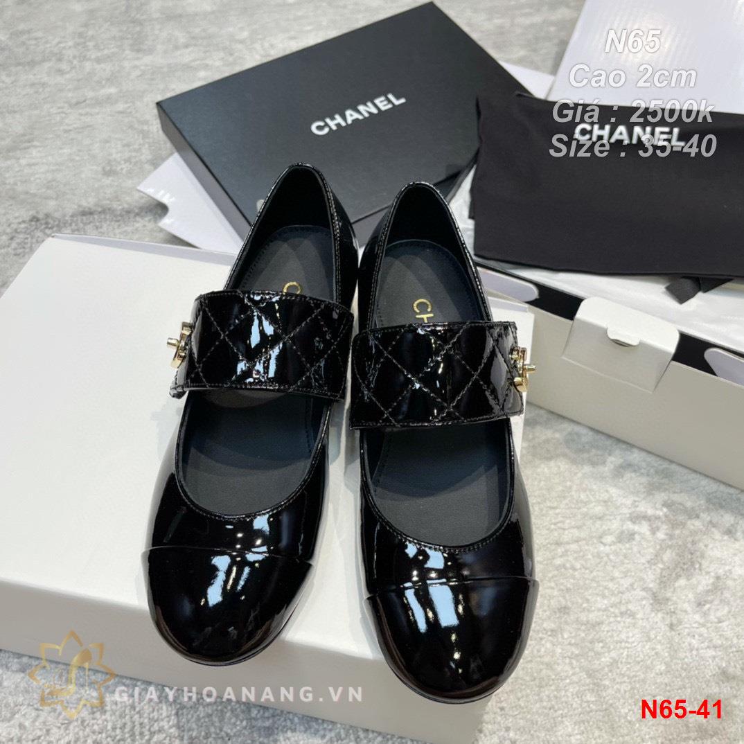 N65-41 Chanel giày cao gót 2cm siêu cấp