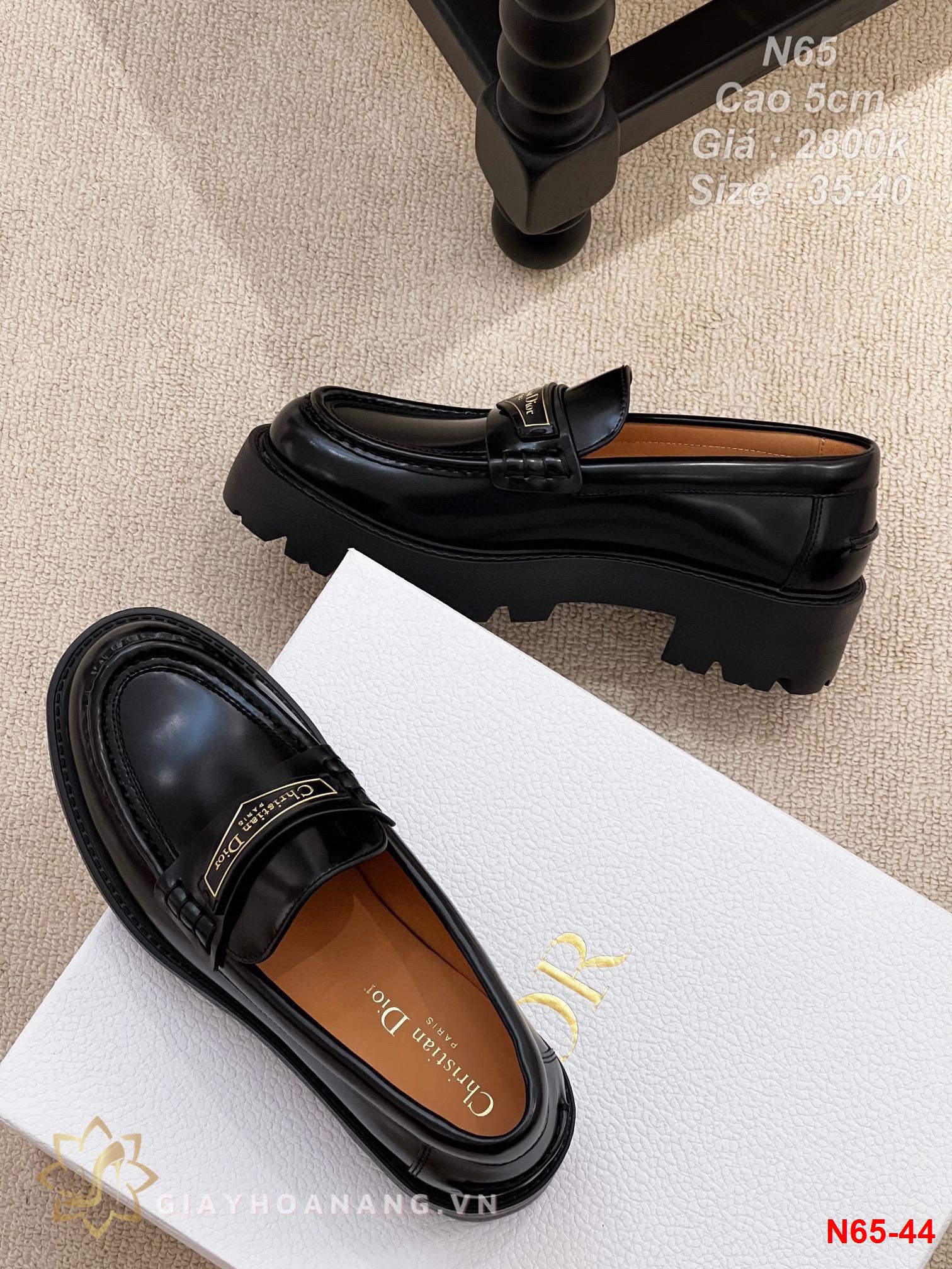 N65-44 Dior giày lười cao gót 5cm siêu cấp