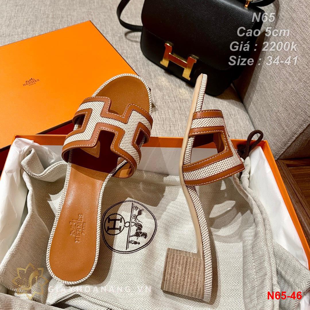 N65-46 Hermes cao gót 5cm siêu cấp