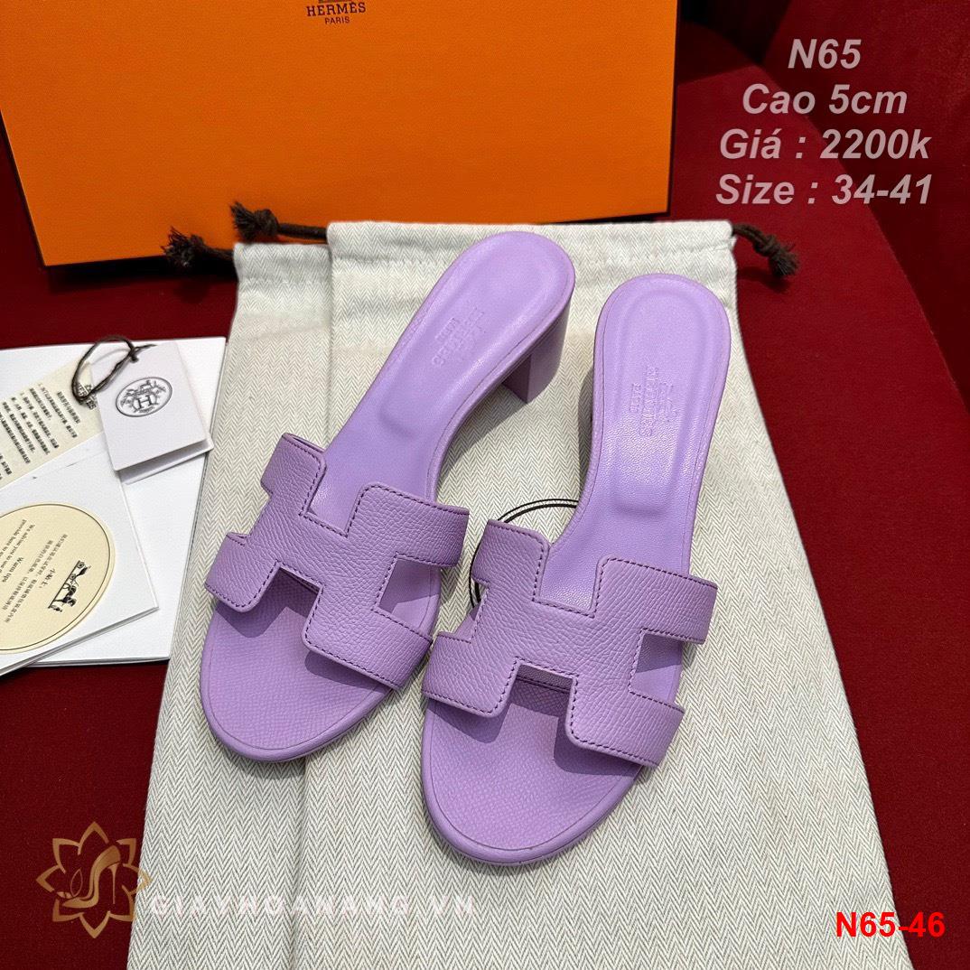 N65-46 Hermes cao gót 5cm siêu cấp