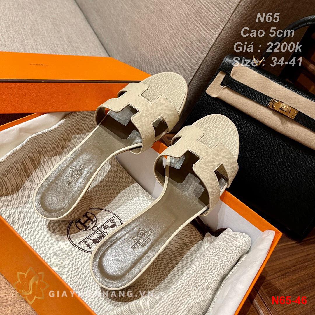 N65-46 Hermes cao gót 5cm siêu cấp