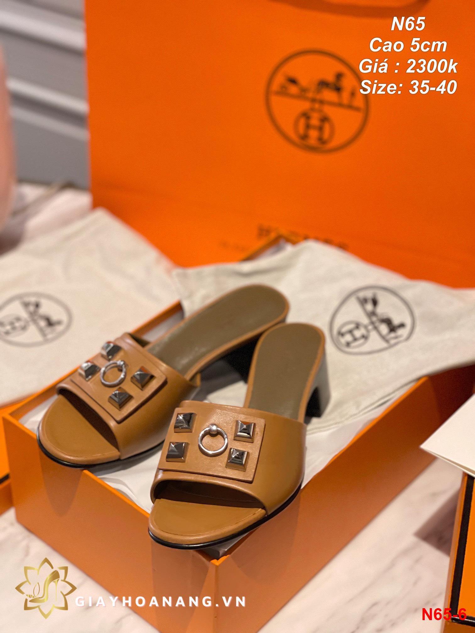 N65-6 Hermes dép cao 5cm siêu cấp