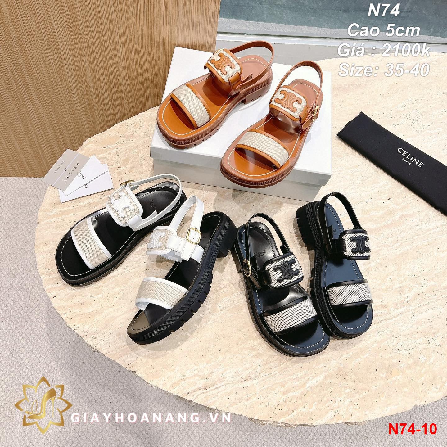 N74-10 Celine sandal cao 5cm siêu cấp