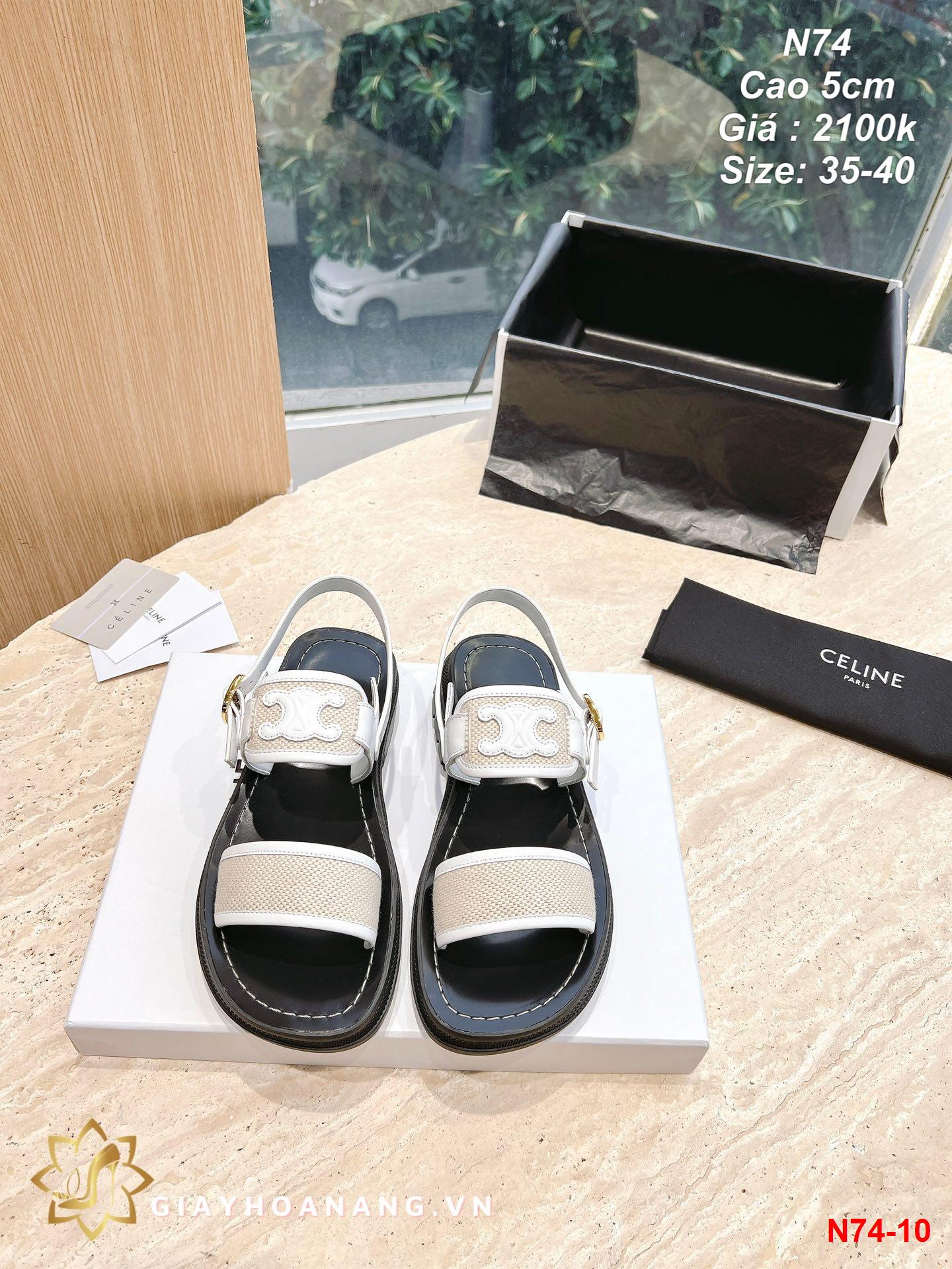 N74-10 Celine sandal cao 5cm siêu cấp