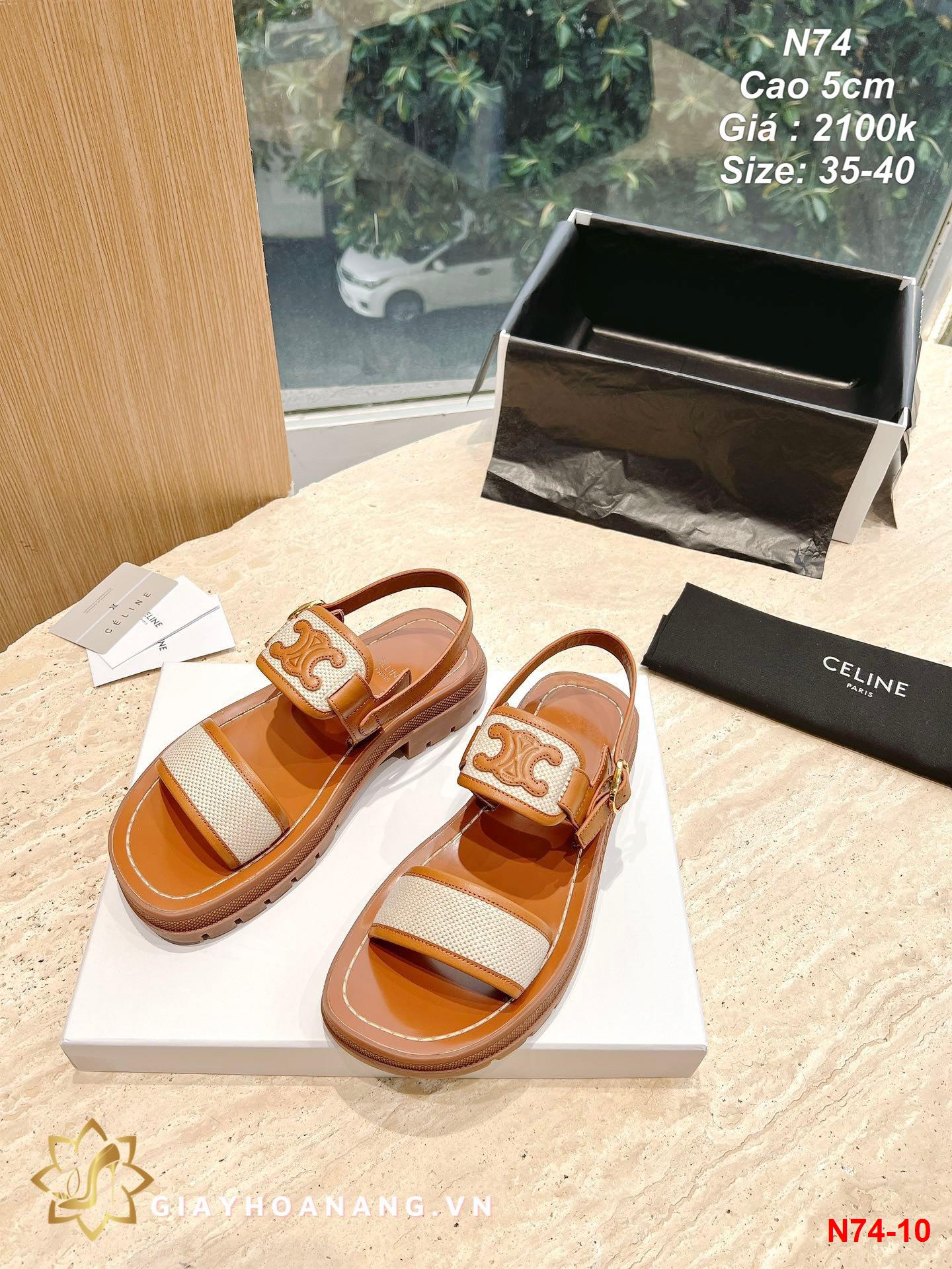 N74-10 Celine sandal cao 5cm siêu cấp