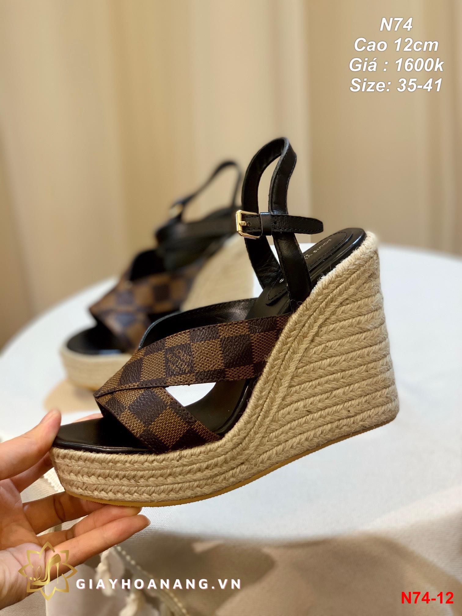 N74-12 Louis Vuitton sandal cao 12cm siêu cấp