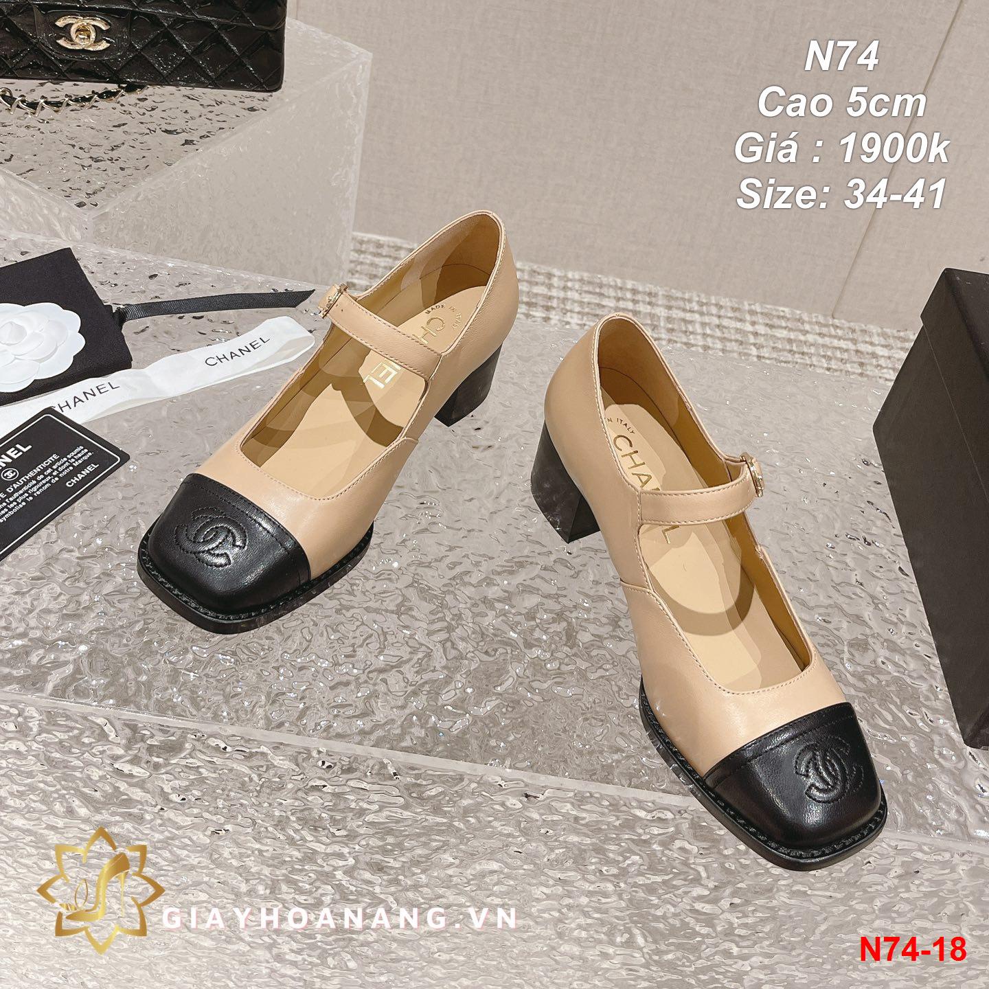 N74-18 Chanel giày cao 5cm siêu cấp