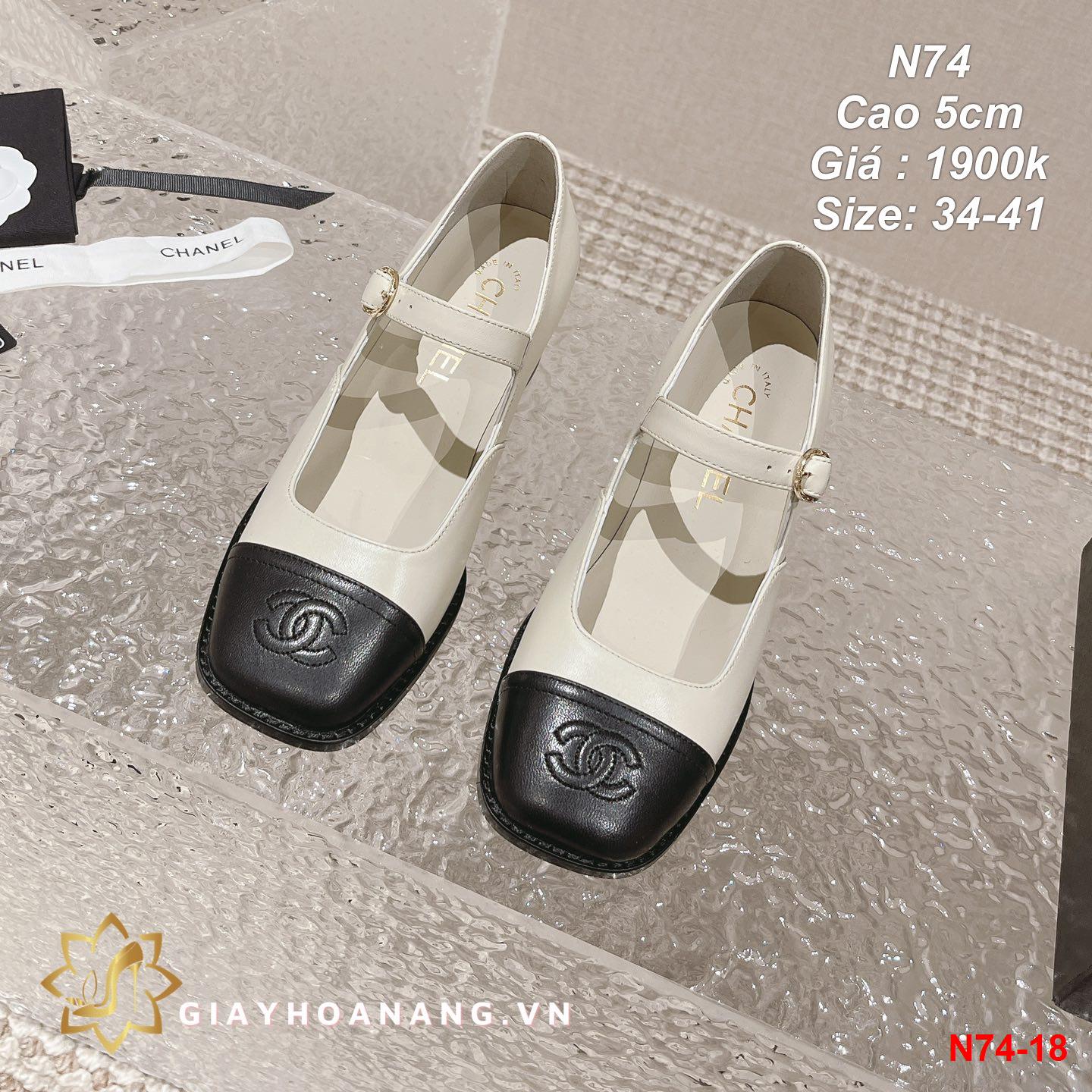N74-18 Chanel giày cao 5cm siêu cấp