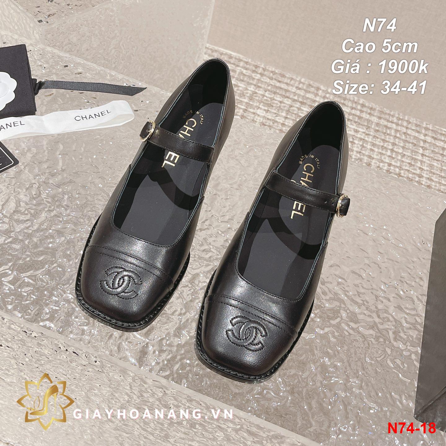 N74-18 Chanel giày cao 5cm siêu cấp