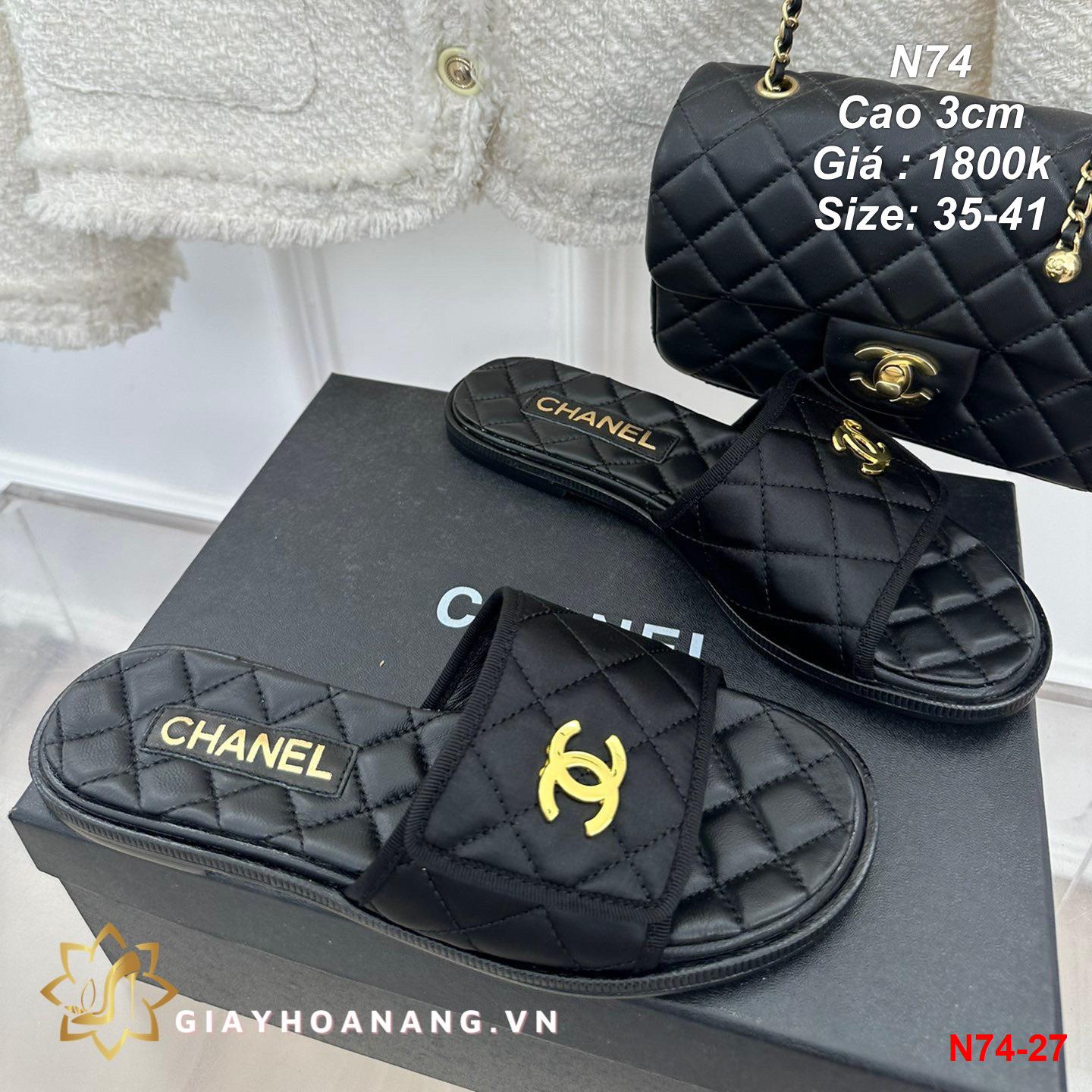 N74-27 Chanel dép cao 3cm siêu cấp