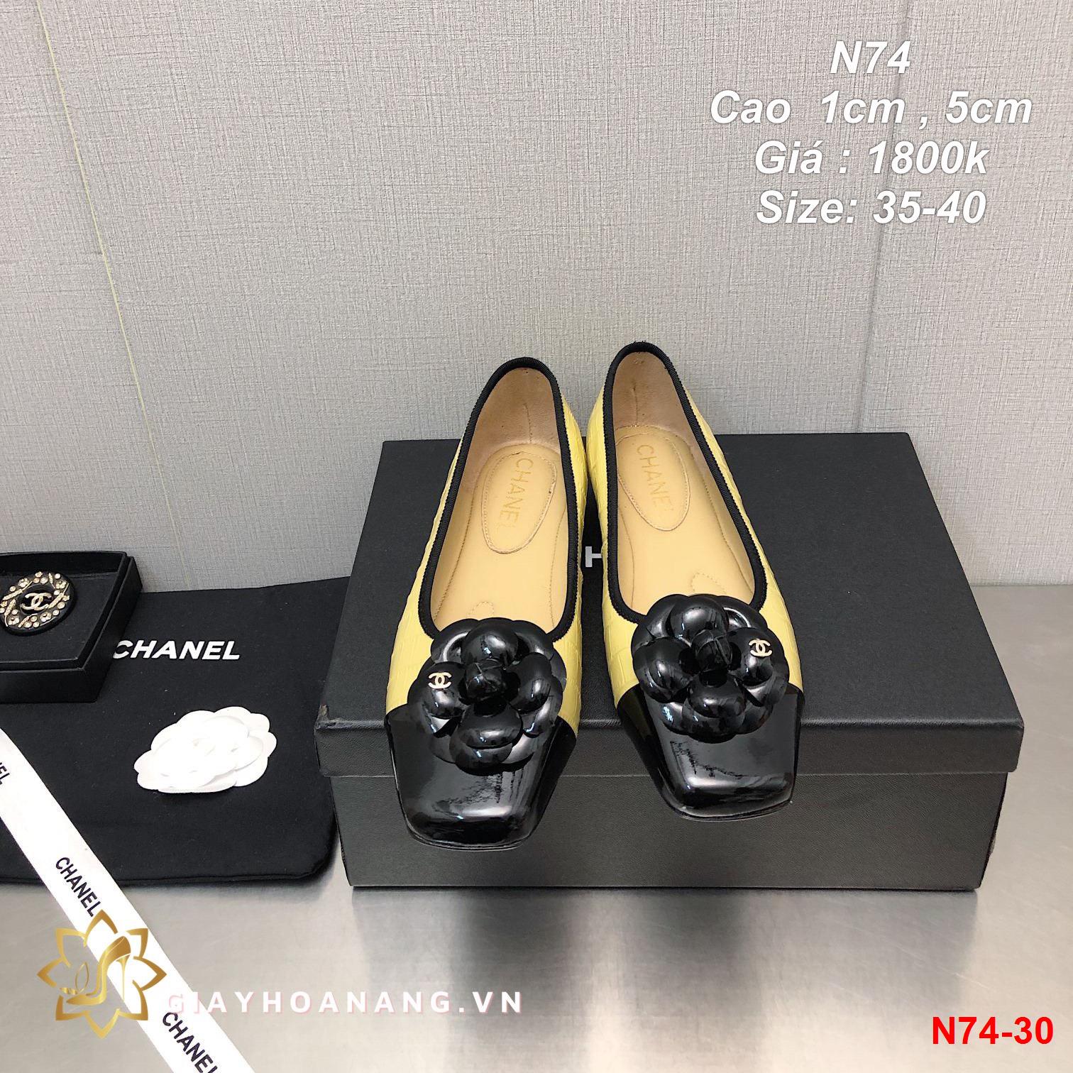 N74-30 Chanel giày cao 1cm , 5cm siêu cấp