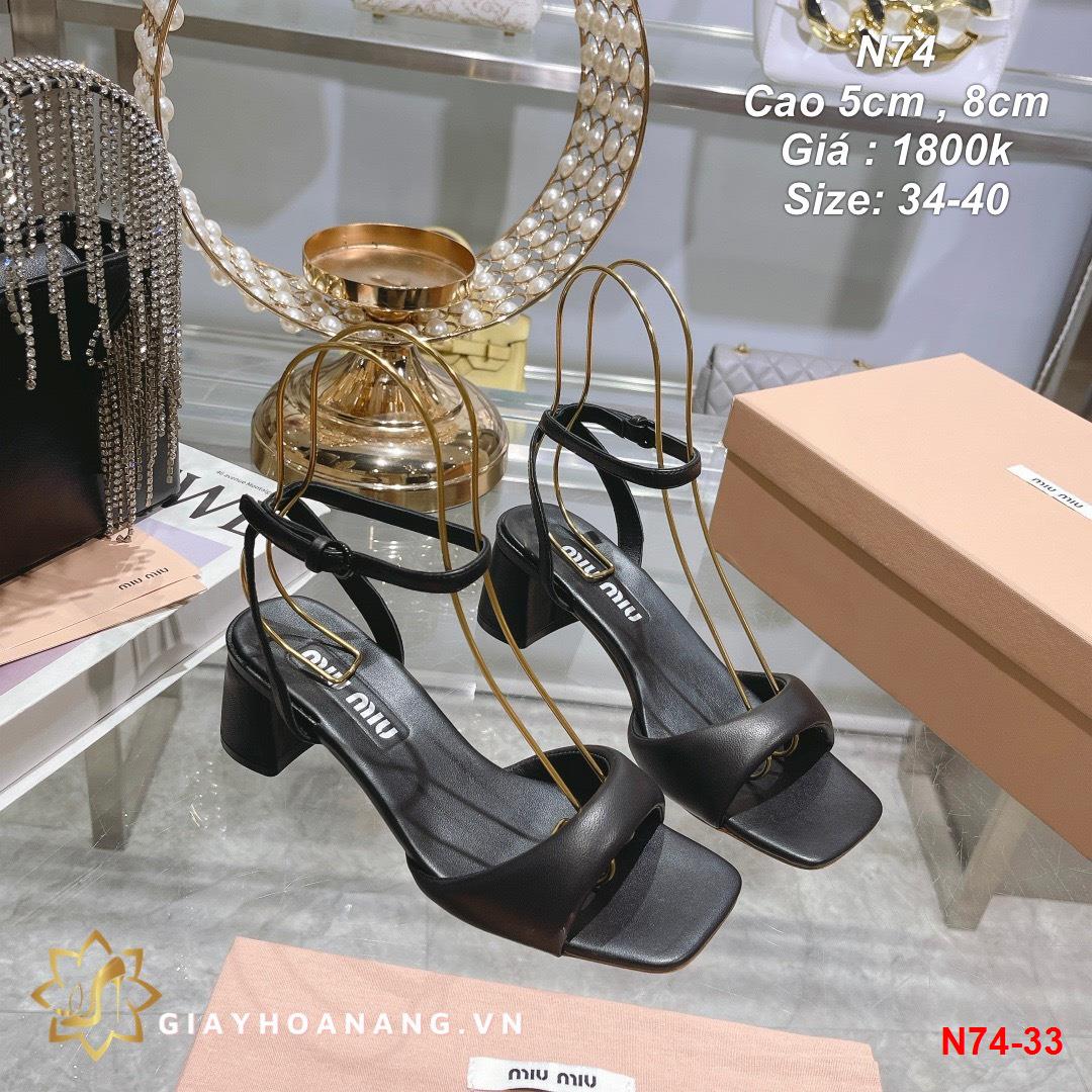 N74-33 Miu Miu sandal cao 5cm , 8cm siêu cấp