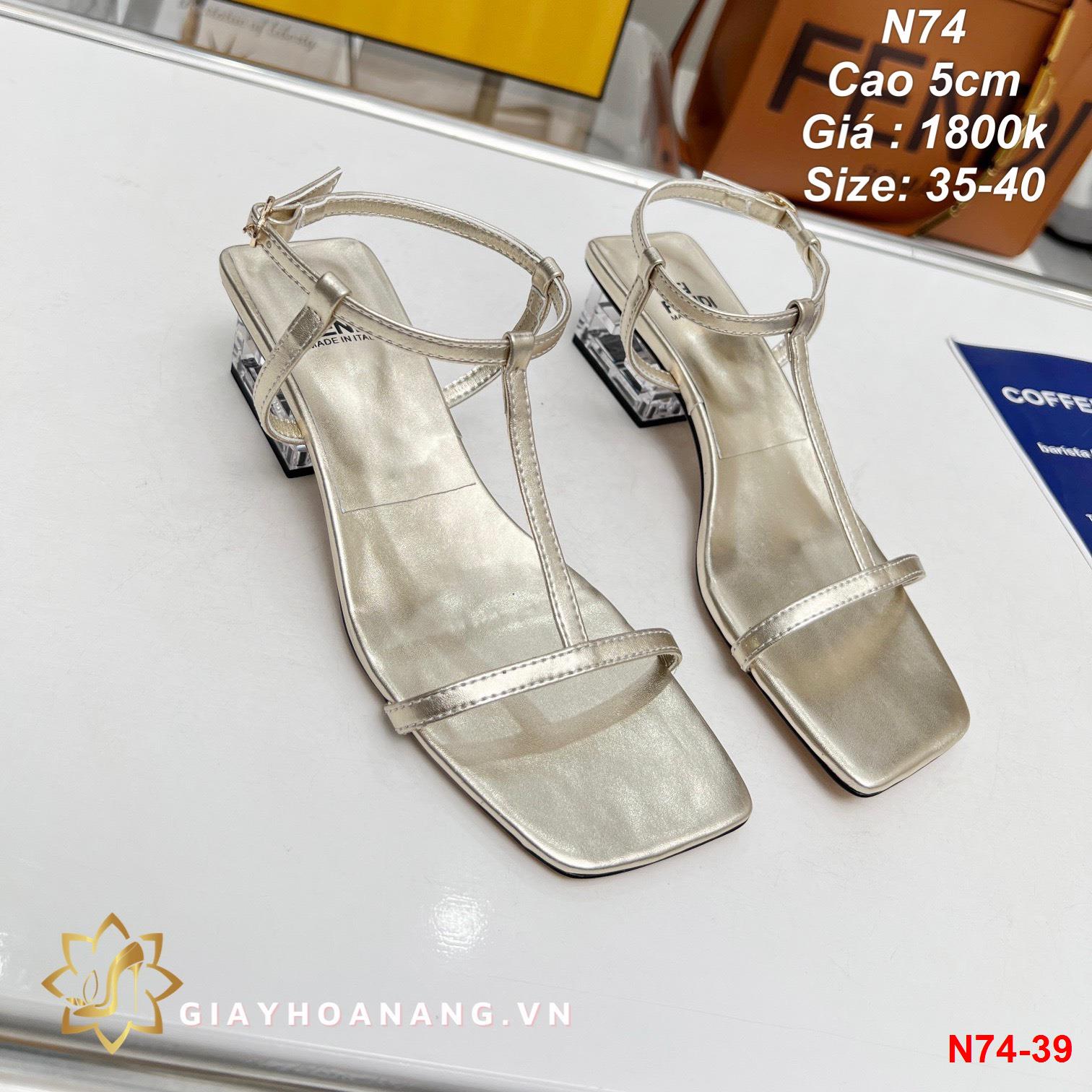 N74-39 Fendi sandal cao 5cm siêu cấp