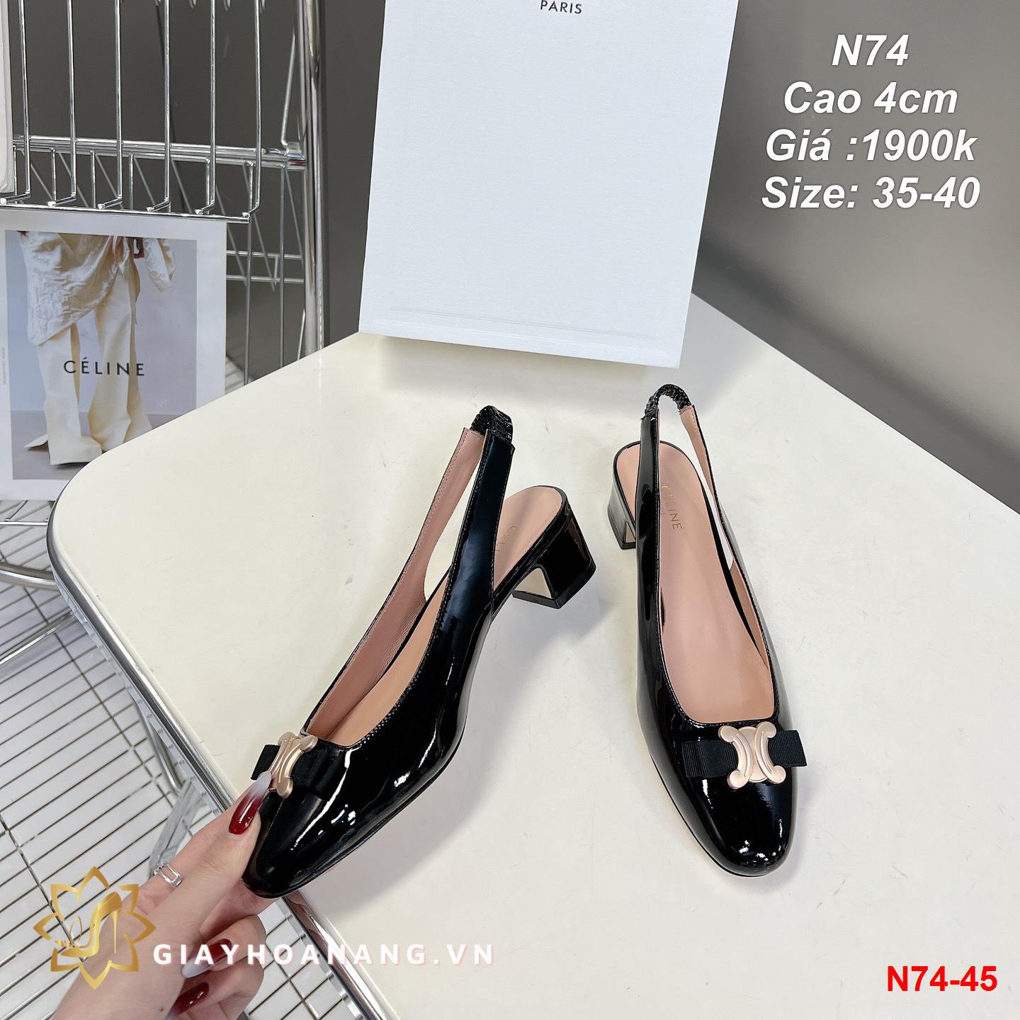 N74-45 Celine sandal cao 4cm siêu cấp