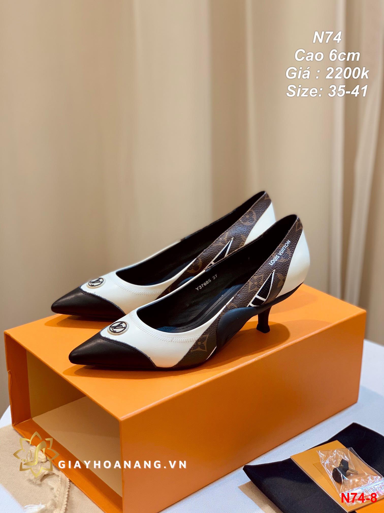 N74-8 Louis Vuitton giày cao 6cm siêu cấp