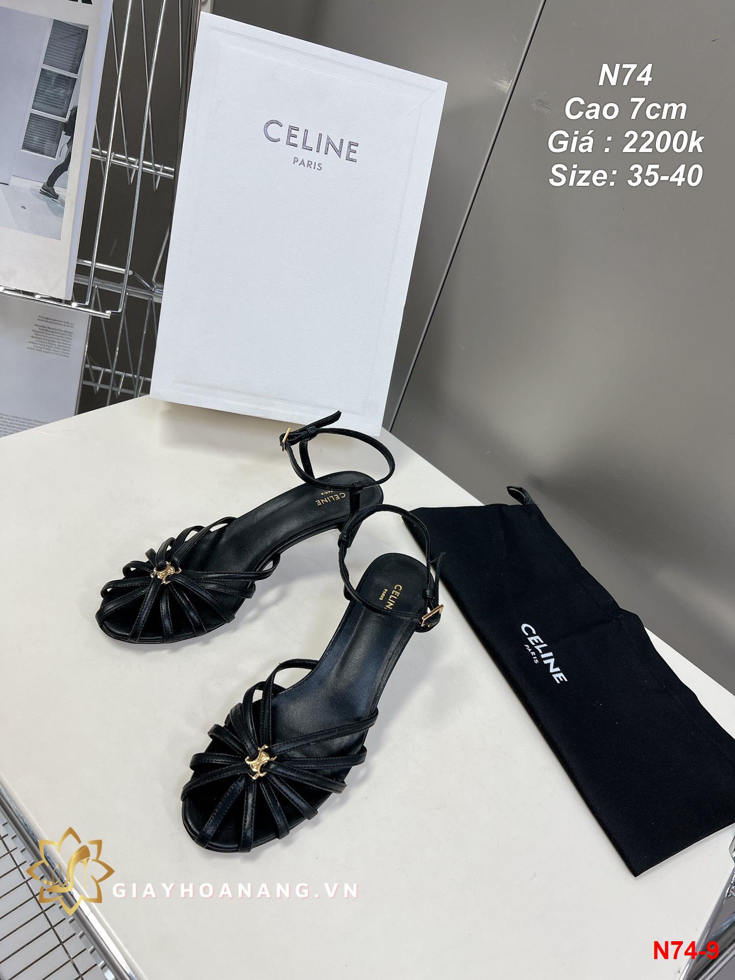 N74-9 Celine sandal cao 7cm siêu cấp