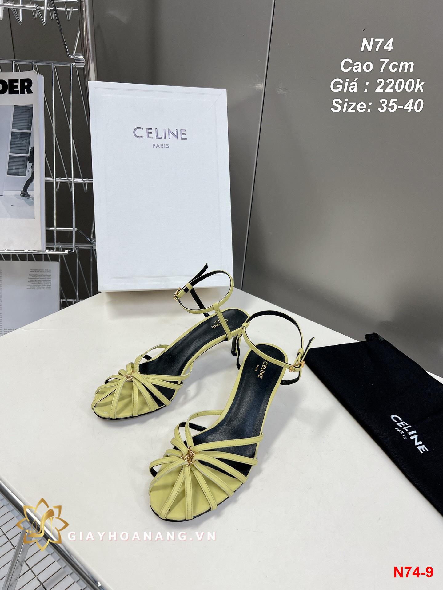 N74-9 Celine sandal cao 7cm siêu cấp