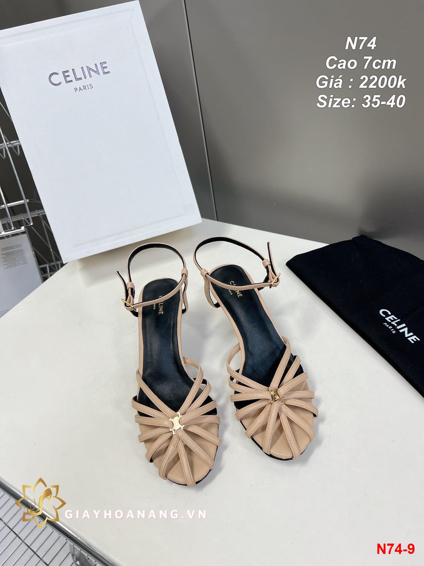 N74-9 Celine sandal cao 7cm siêu cấp