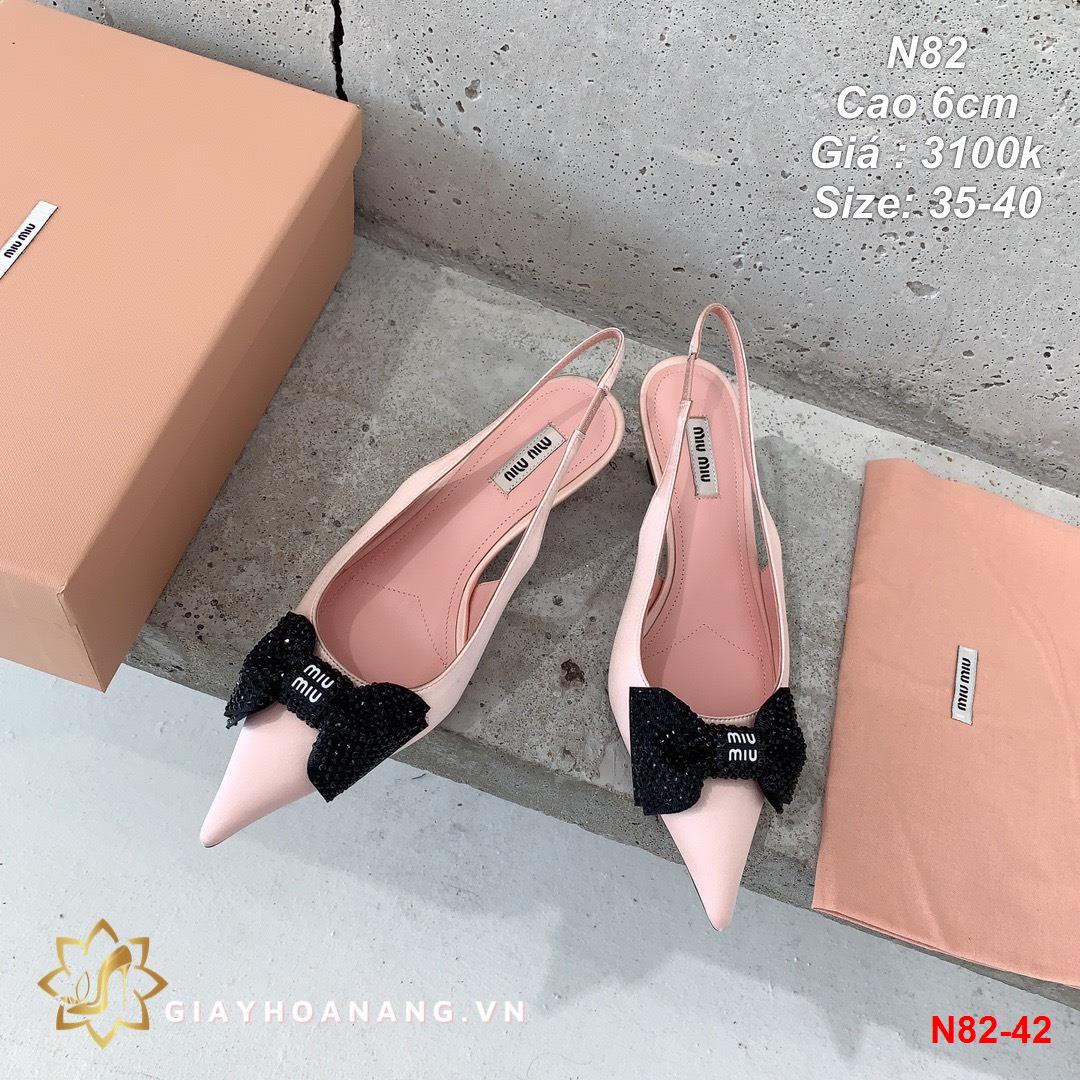 N82-42 Miu Miu sandal cao 6cm siêu cấp