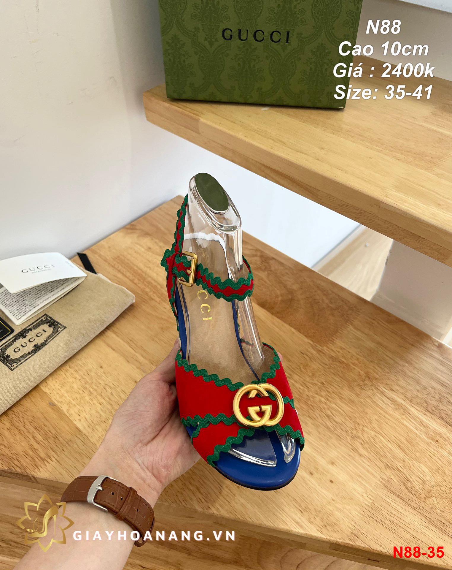 N88-35 Gucci sandal cao 10cm siêu cấp