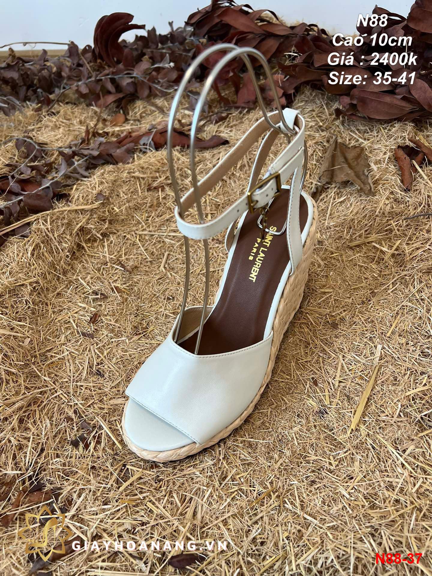 N88-37 Saint Laurent sandal cao 10cm siêu cấp