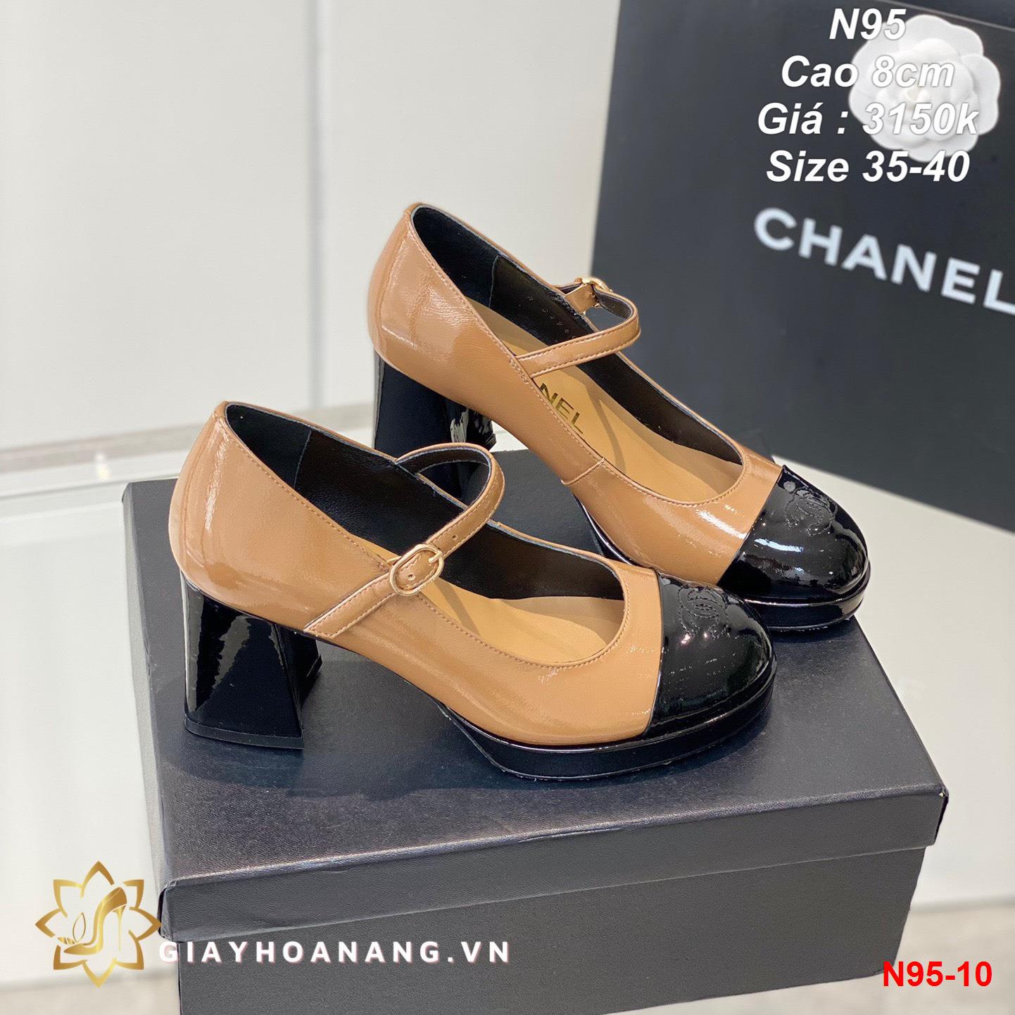 N95-10 Chanel giày cao 8cm siêu cấp