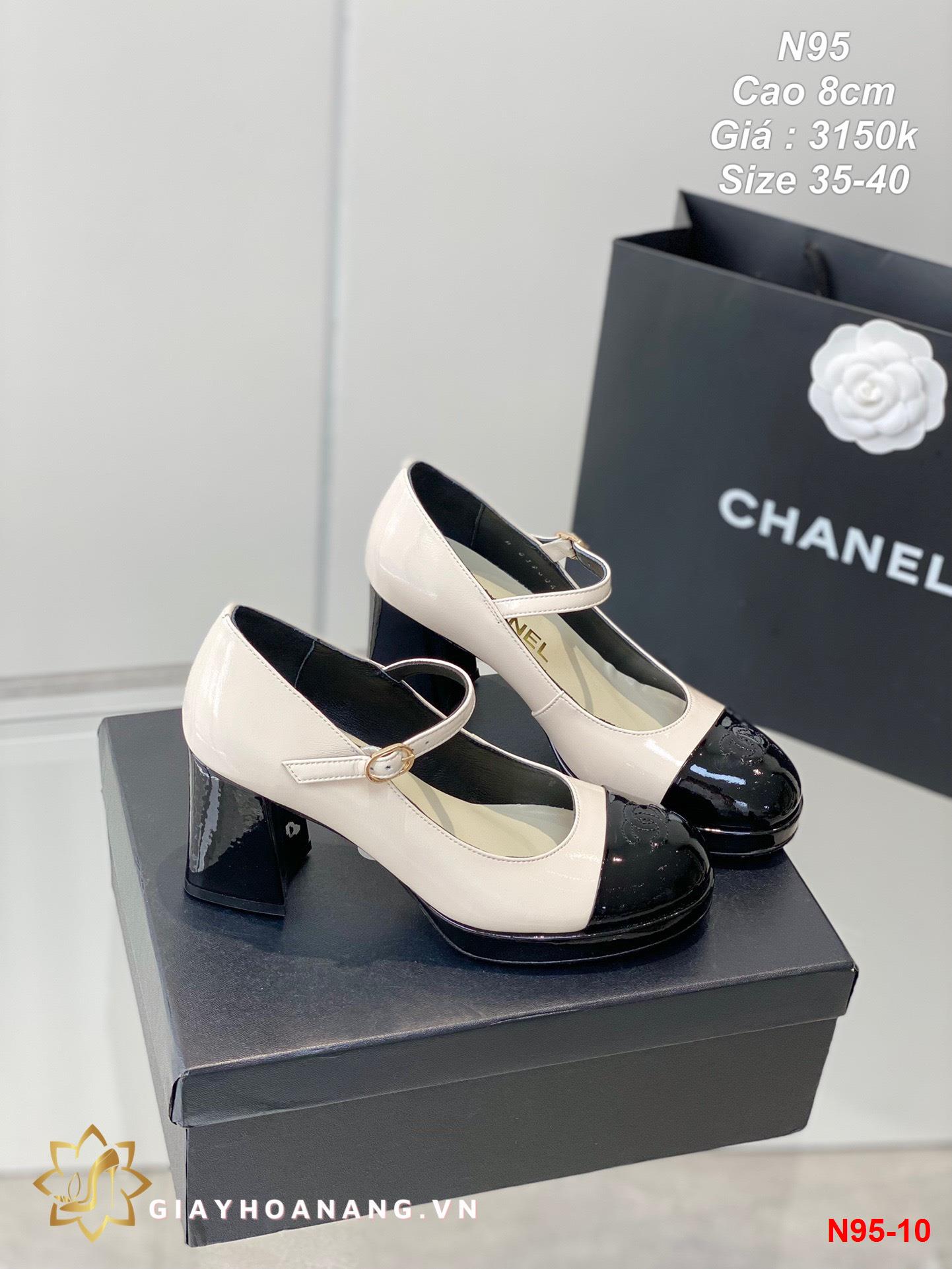 N95-10 Chanel giày cao 8cm siêu cấp