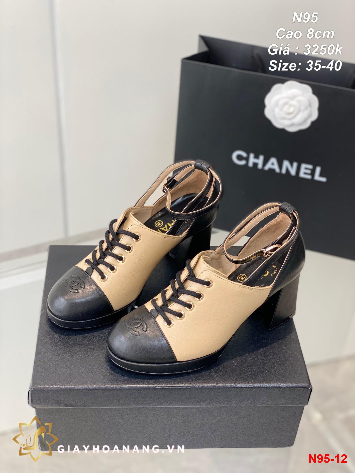 N95-12 Chanel giày cao 8cm siêu cấp