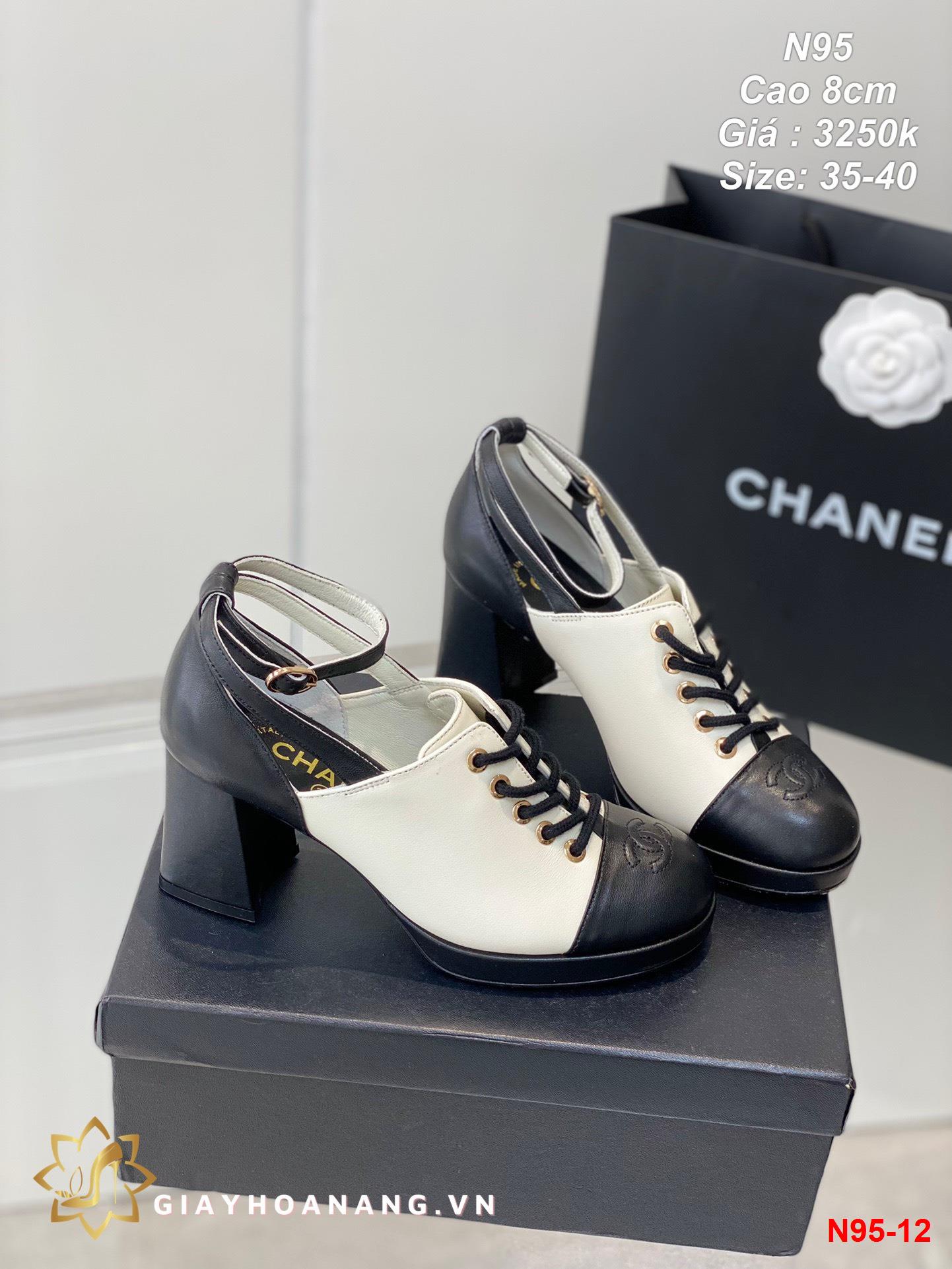 N95-12 Chanel giày cao 8cm siêu cấp