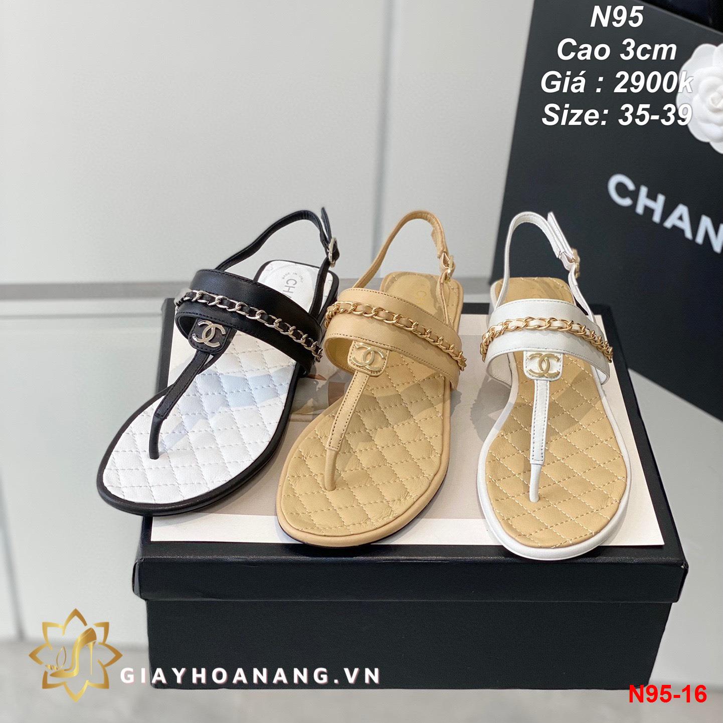 N95-16 Chanel sandal cao 3cm siêu cấp