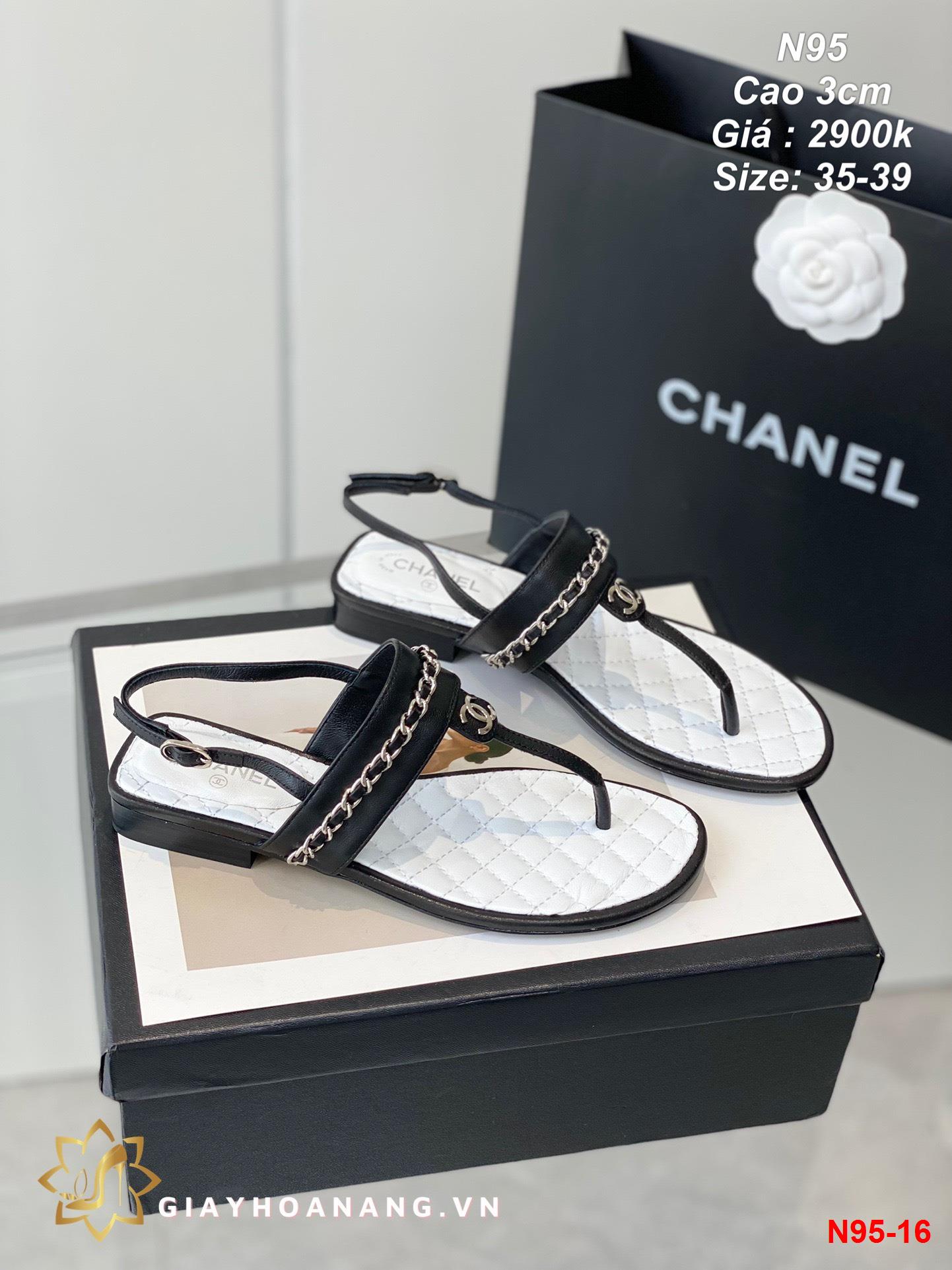 N95-16 Chanel sandal cao 3cm siêu cấp
