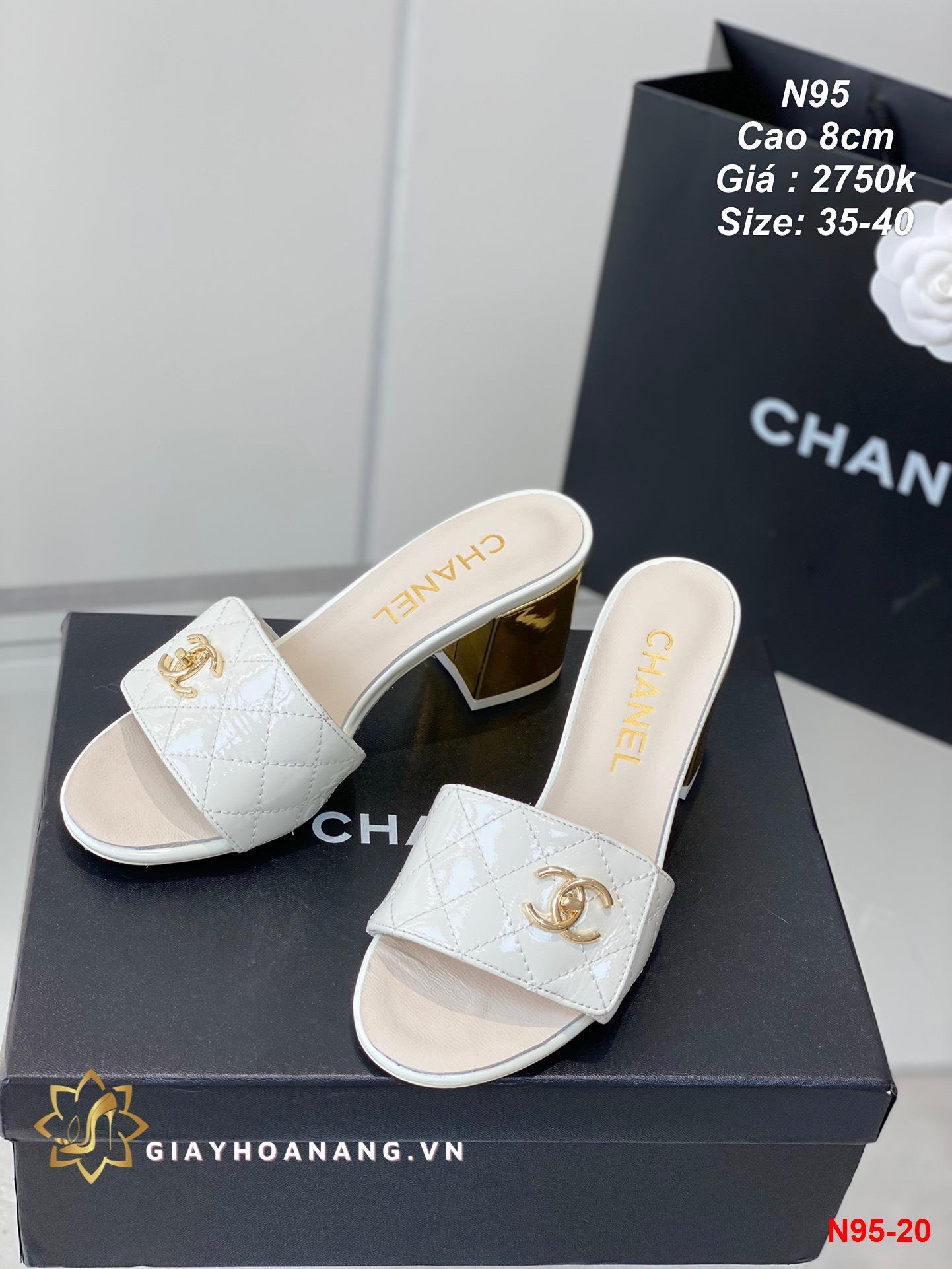 N95-20 Chanel dép cao 8cm siêu cấp