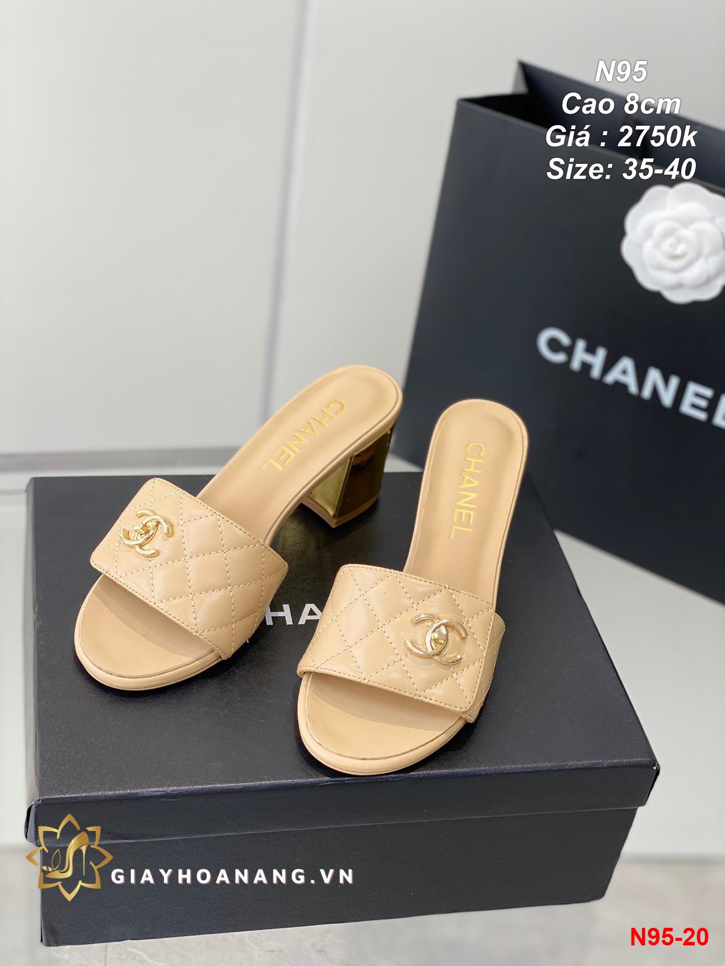 N95-20 Chanel dép cao 8cm siêu cấp