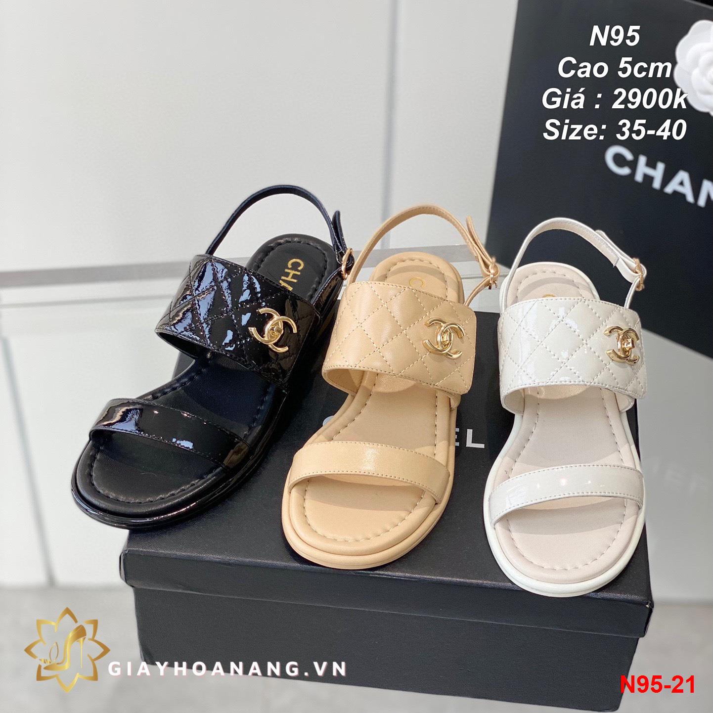 N95-21 Chanel sandal cao 5cm siêu cấp